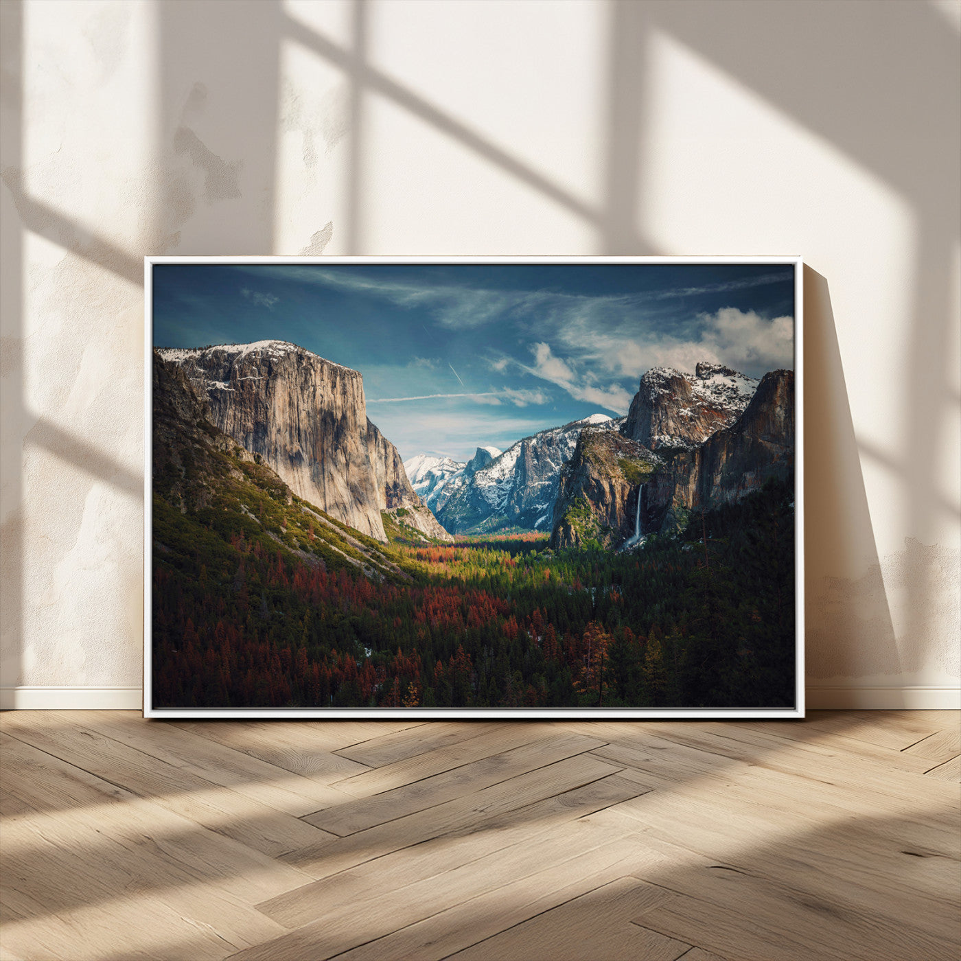 MGV-FC-36X24 - Yosemite National Park Wall Art Canvas Print, Framed Mountain Landscape Art Picture Print, El Capitan Perfect Rustic Farmhouse Decor Artwork