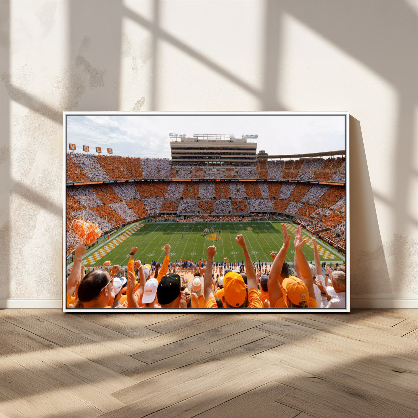 76011417-MGV-CV-36X24-Tennessee Neyland Stadium Wall Art Print, Sports Arena Canvas Wall Art, Panoramic Stadium Canvas Print, Modern Athletic Field Art Printing