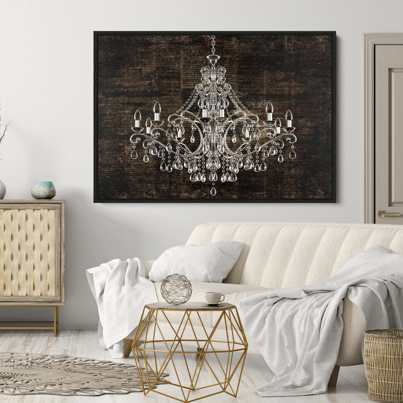 69434-MGV-CV-36X24-Rustic Chandelier Canvas Print