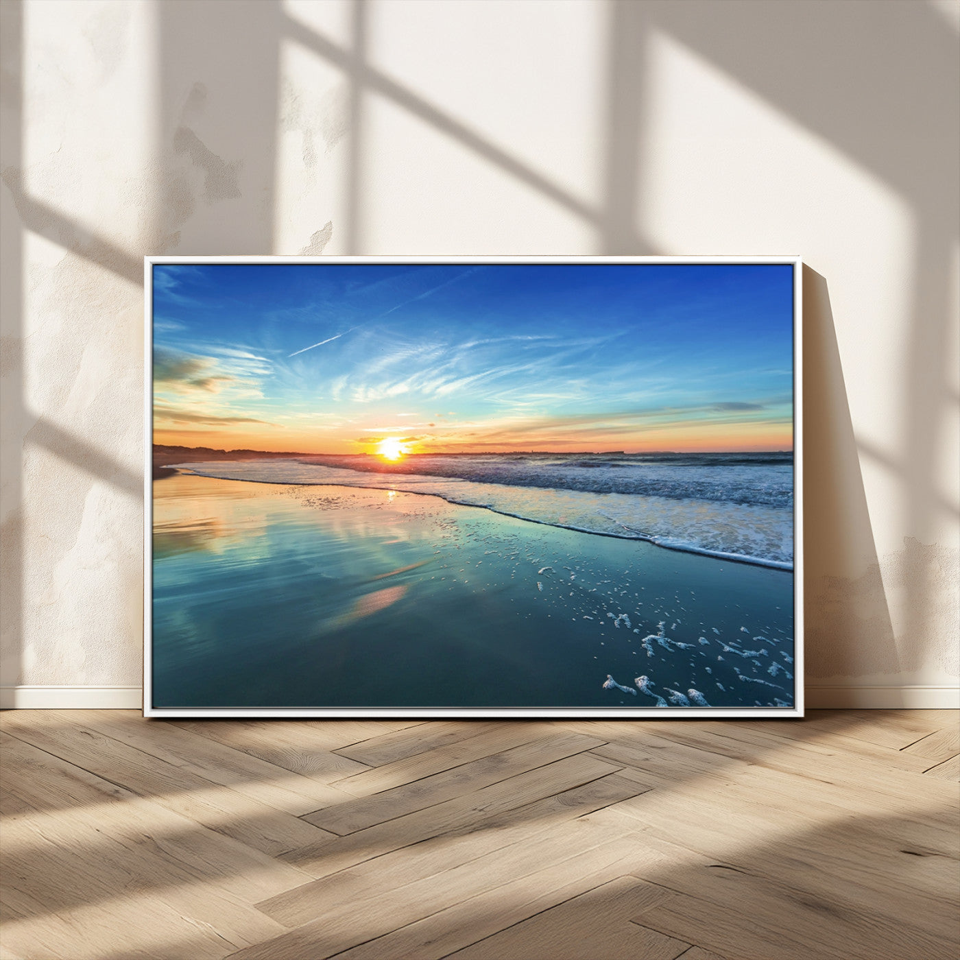 MGV-FC-36X24 - Blue Sky and Beach Wall Art Canvas Print