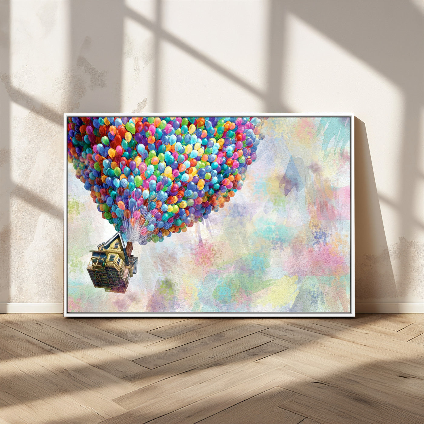 MGV-FC-36X24 - Up Pixar Poster, Look Up Pixar Wall Art, Up Pixar Canvas, Kids Play Game Room Decor Wall Art