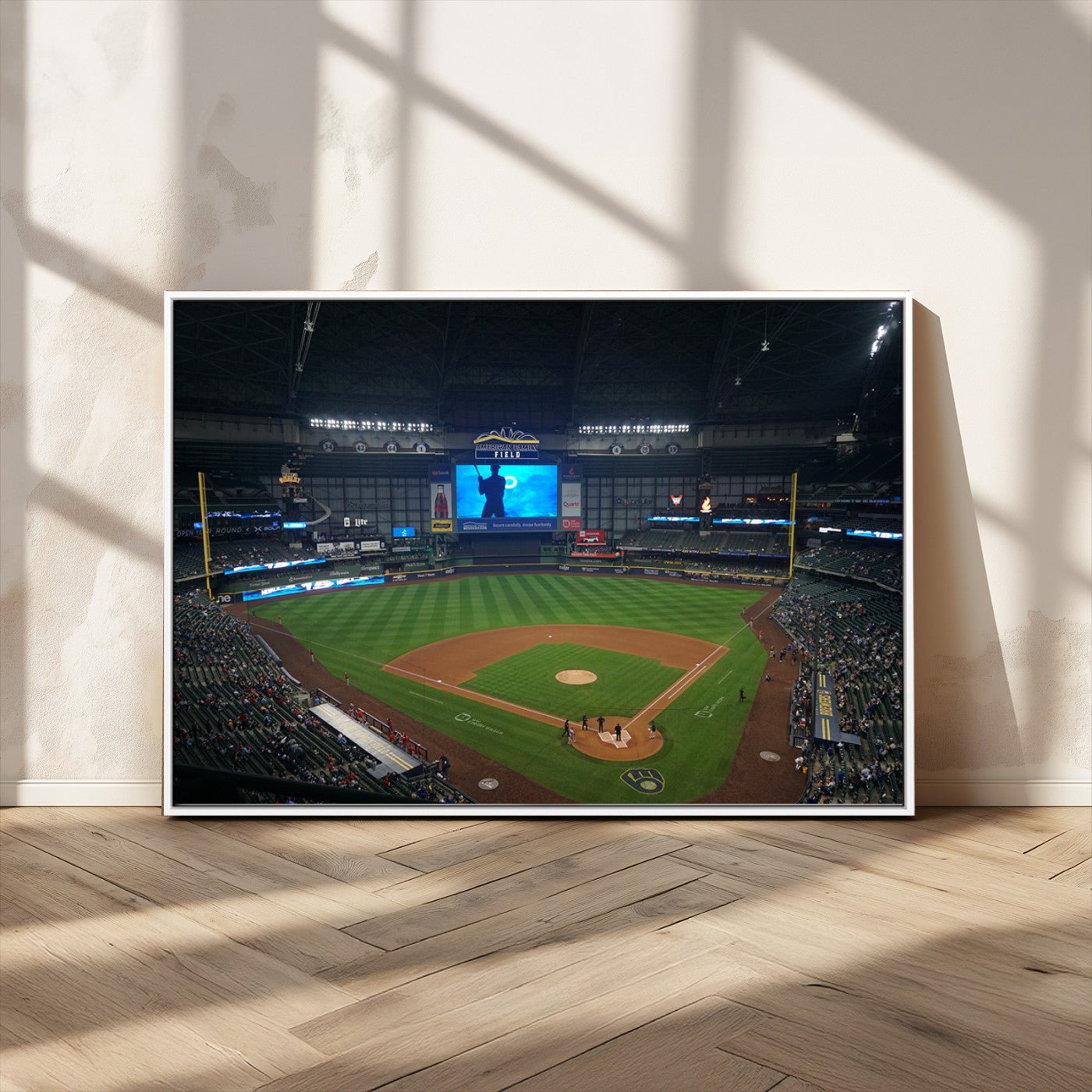 MGV-FC-36X24 - Milwaukee Brewers Baseball Art Print - American Family Field Stadium Wall Art Canvas Print