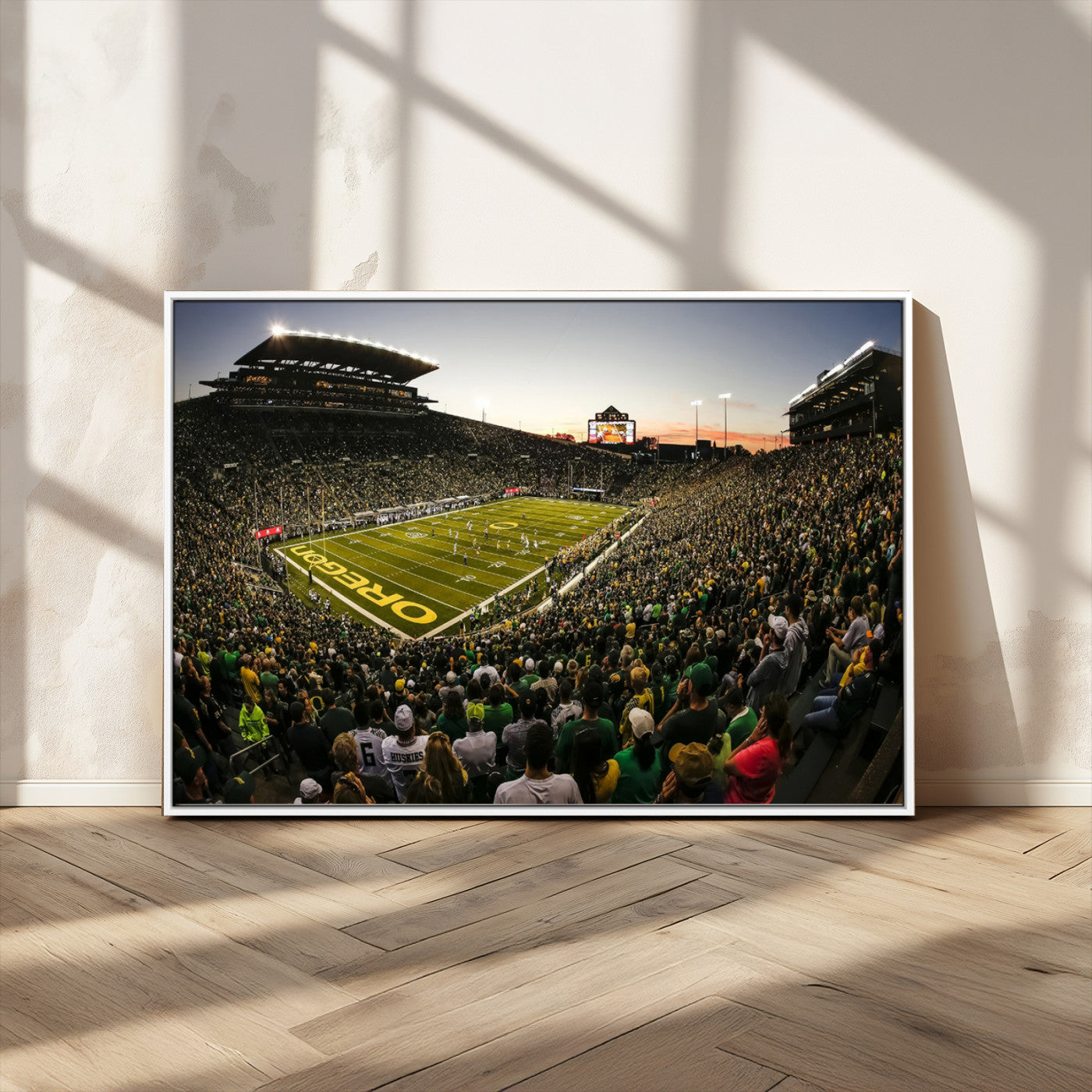 MGV-FC-36X24 - Oregon Stadium Canvas Wall Art - Captivating Game Day Scene at Autzen Stadium, Oregon Ducks Football