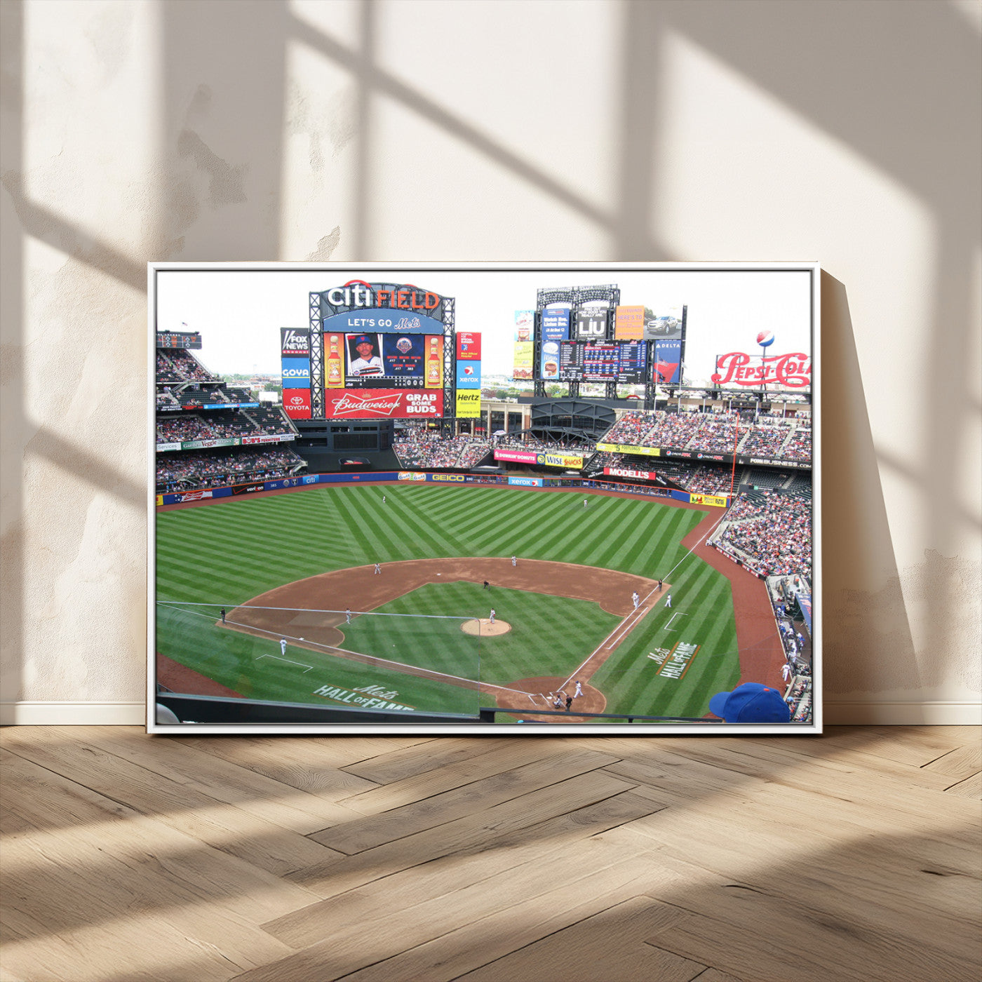 MGV-FC-36X24 - New York Mets Baseball Team Print - Citi Field Baseball Stadium Wall Art Canvas Print