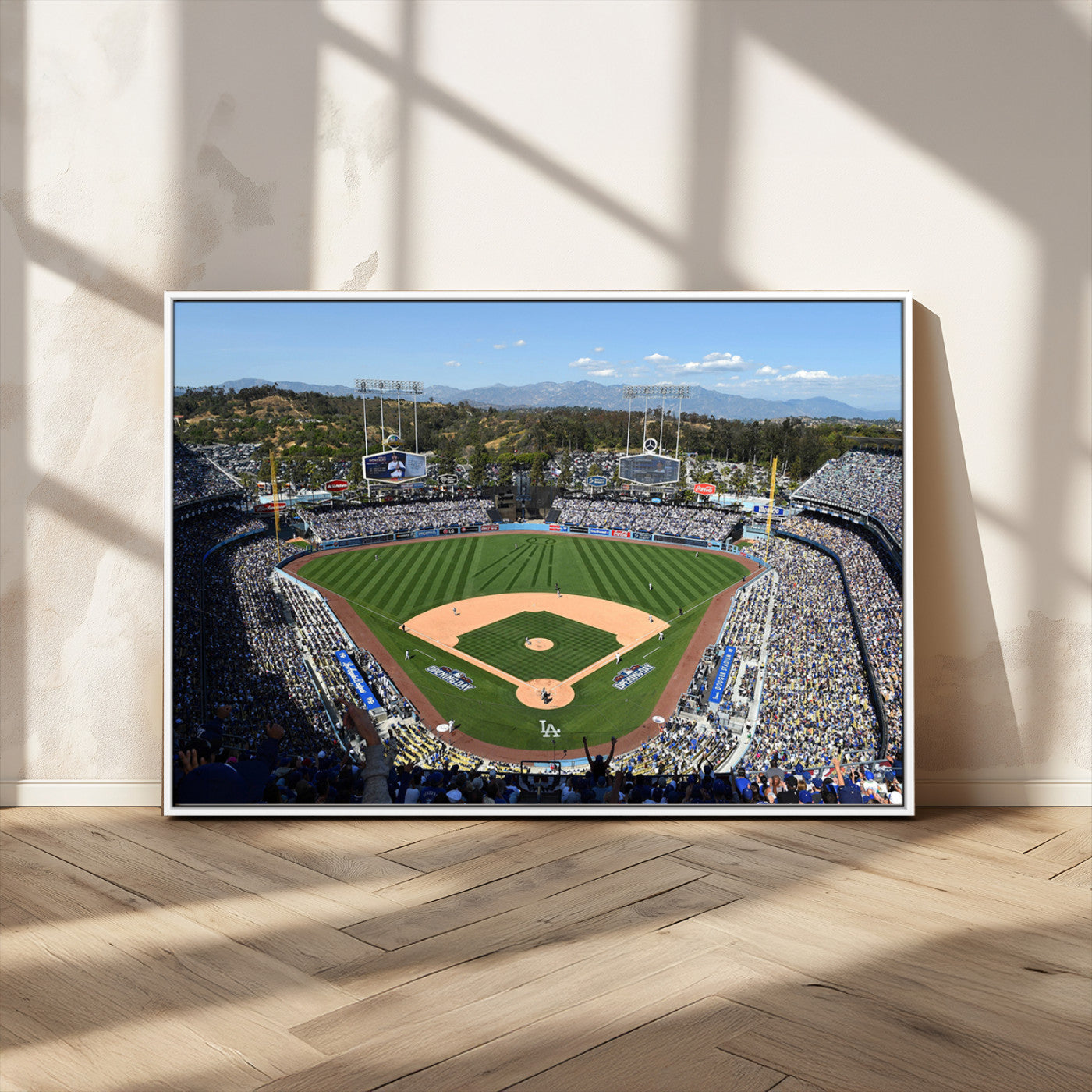 MGV-FC-36X24 - Los Angeles Dodgers Dodger Stadium Wall Art Canvas Print - MLB Baseball Stadium Wall Art Canvas
