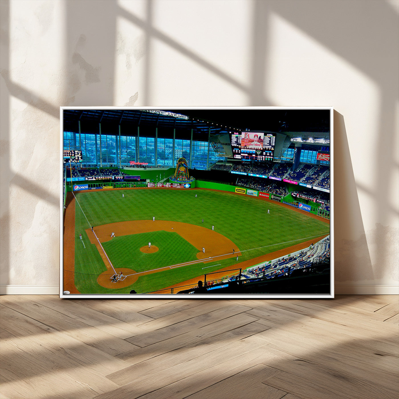 MGV-FC-36X24 - Miami Marlins Baseball Team Print - Miami LoanDepot Park Stadium Wall Art Canvas Print