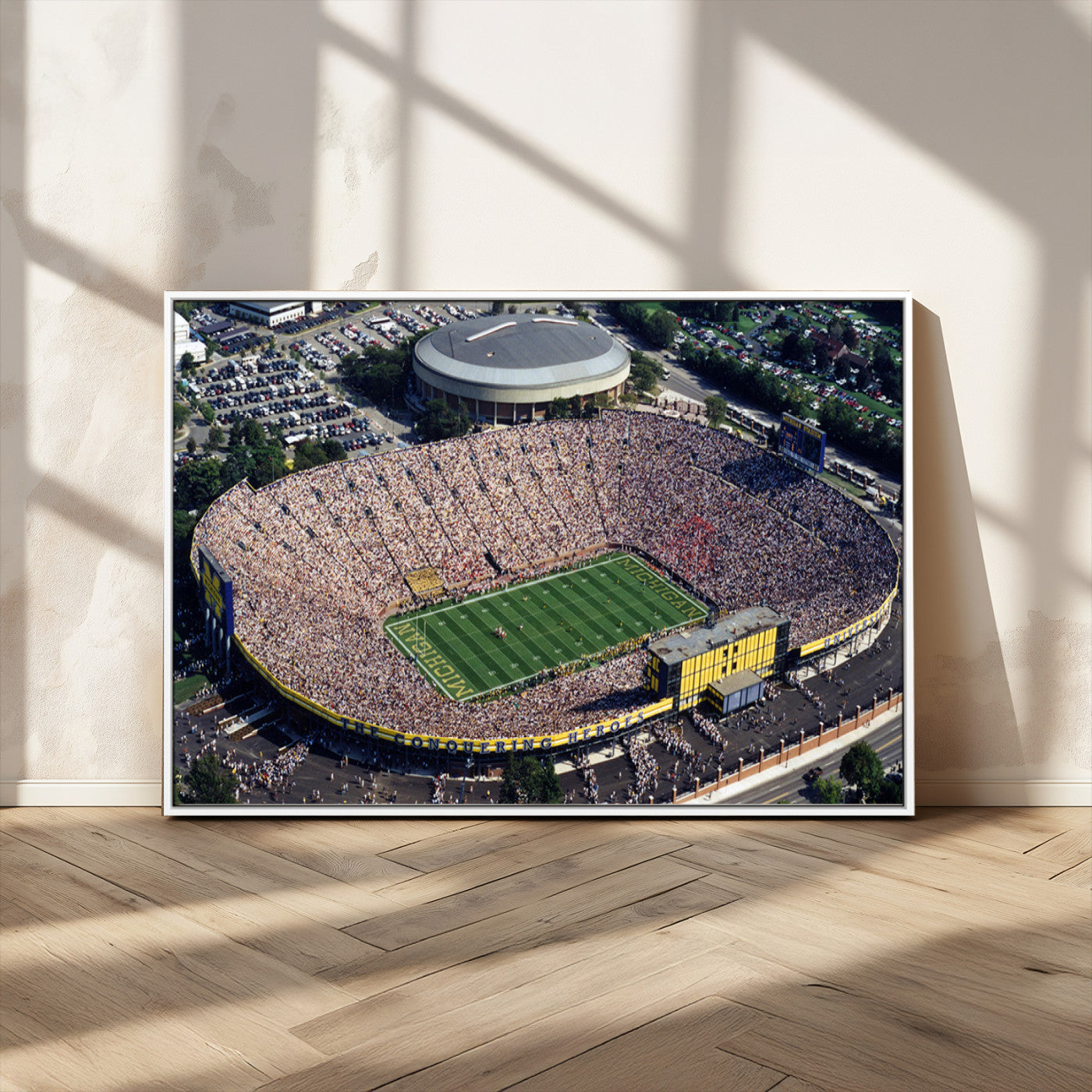MGV-FC-36X24 - Michigan Wolverines Football Team Print - Ann Arbor Michigan Stadium Print, Michigan Wolverines