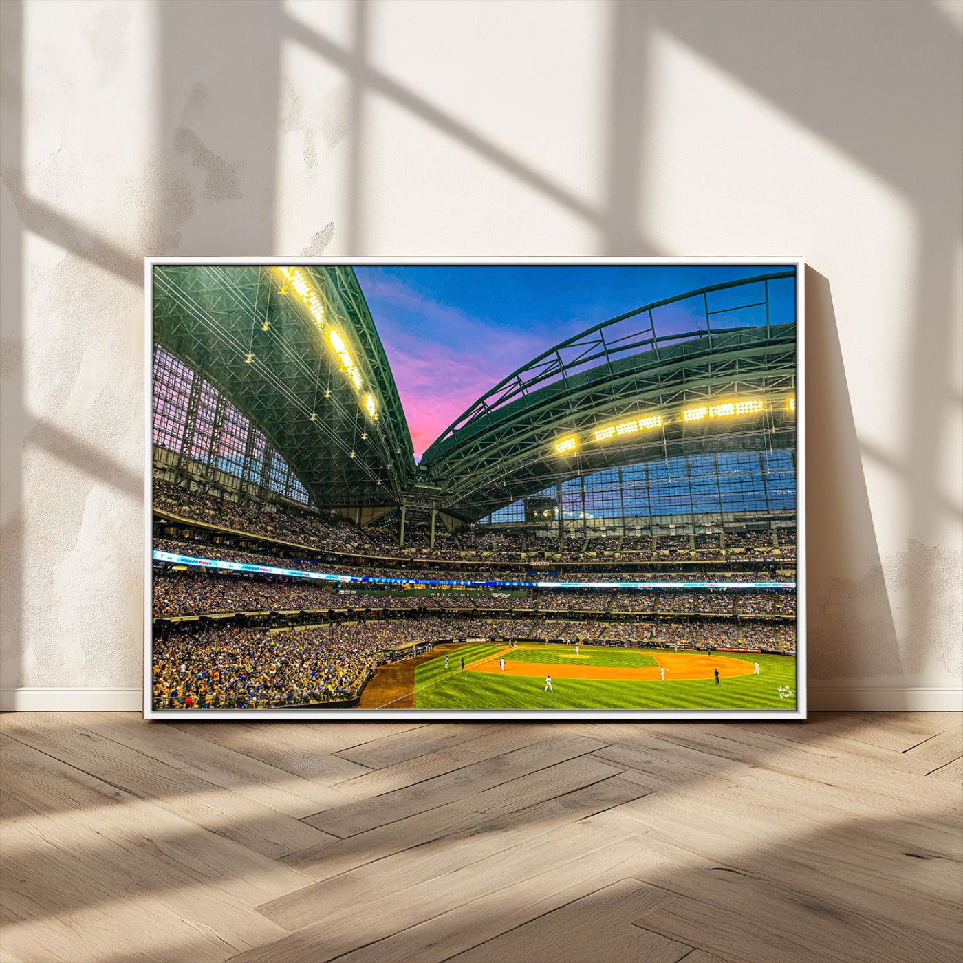 MGV-FC-36X24 - Milwaukee Brewers Baseball Team Print Canvas- American Family Field Stadium Wall Art Canvas Print