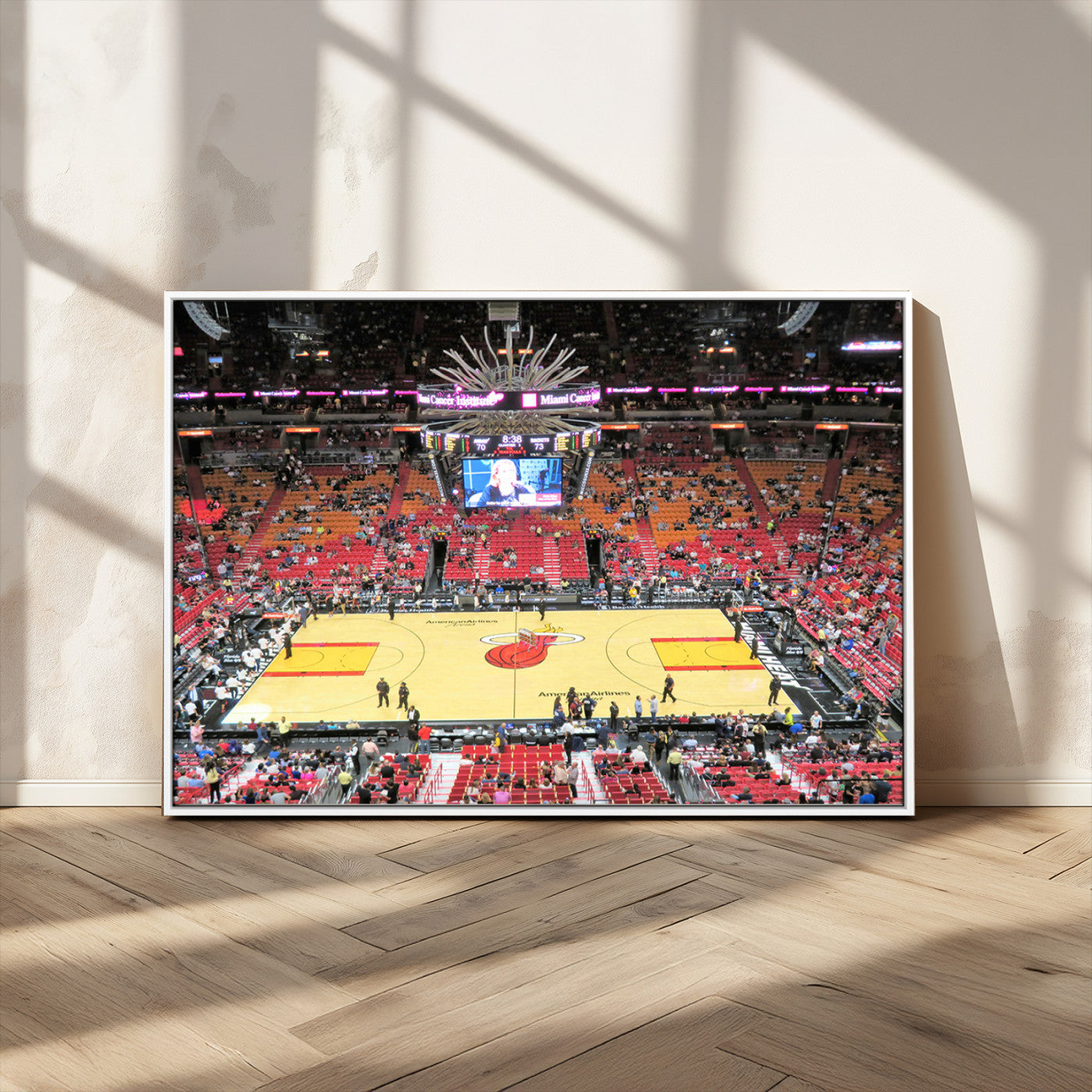 MGV-FC-36X24 - Miami Heat Basketball Team Print Wall Art- Kaseya Center Stadium Wall Art Canvas Print
