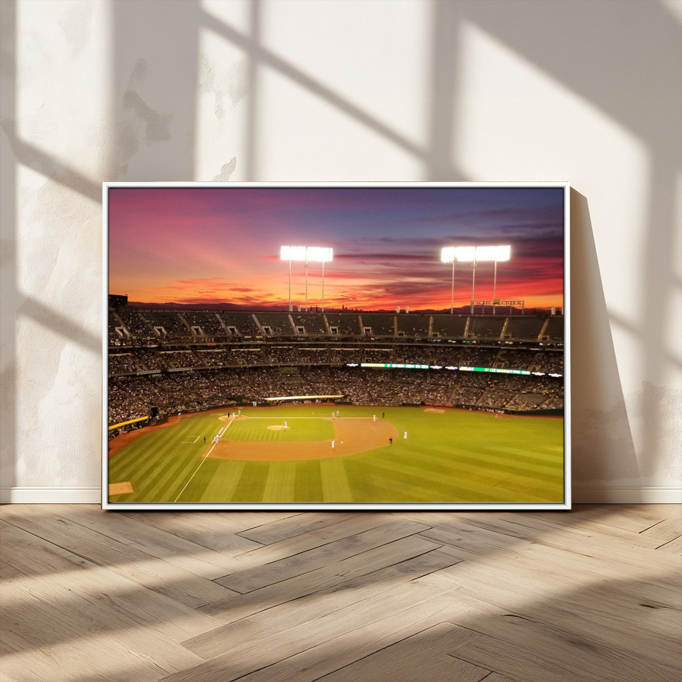 MGV-FC-36X24 - Oakland Athletics Baseball Team Print - Oakland Coliseum Stadium Wall Art Canvas Print