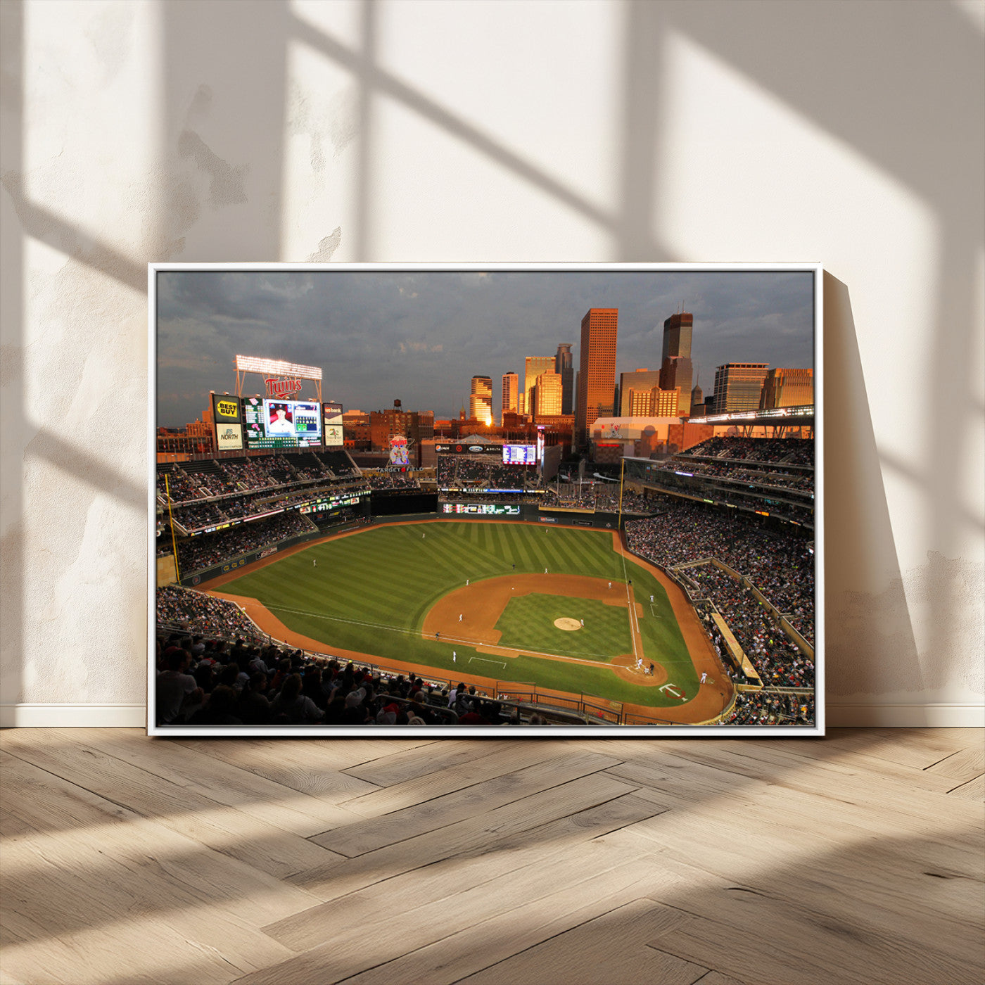 MGV-FC-36X24 - Minnesota Twins Baseball Team Print - Minneapolis Target Field Stadium Wall Art Canvas Print