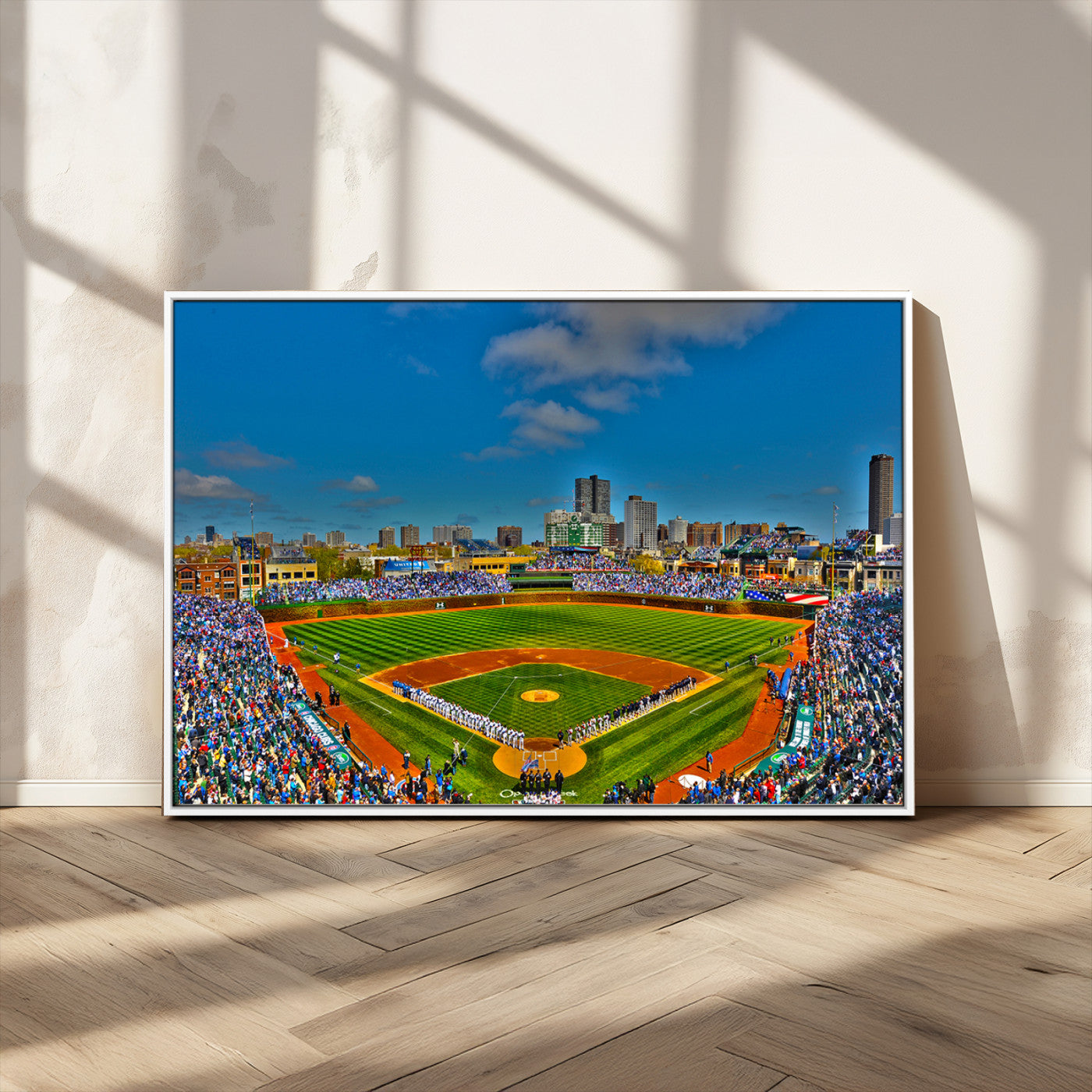 MGV-FC-36X24 - Wrigley Field Chicago Cubs Canvas Wall Art - Iconic Baseball Stadium Print for Sports Lovers - Ready