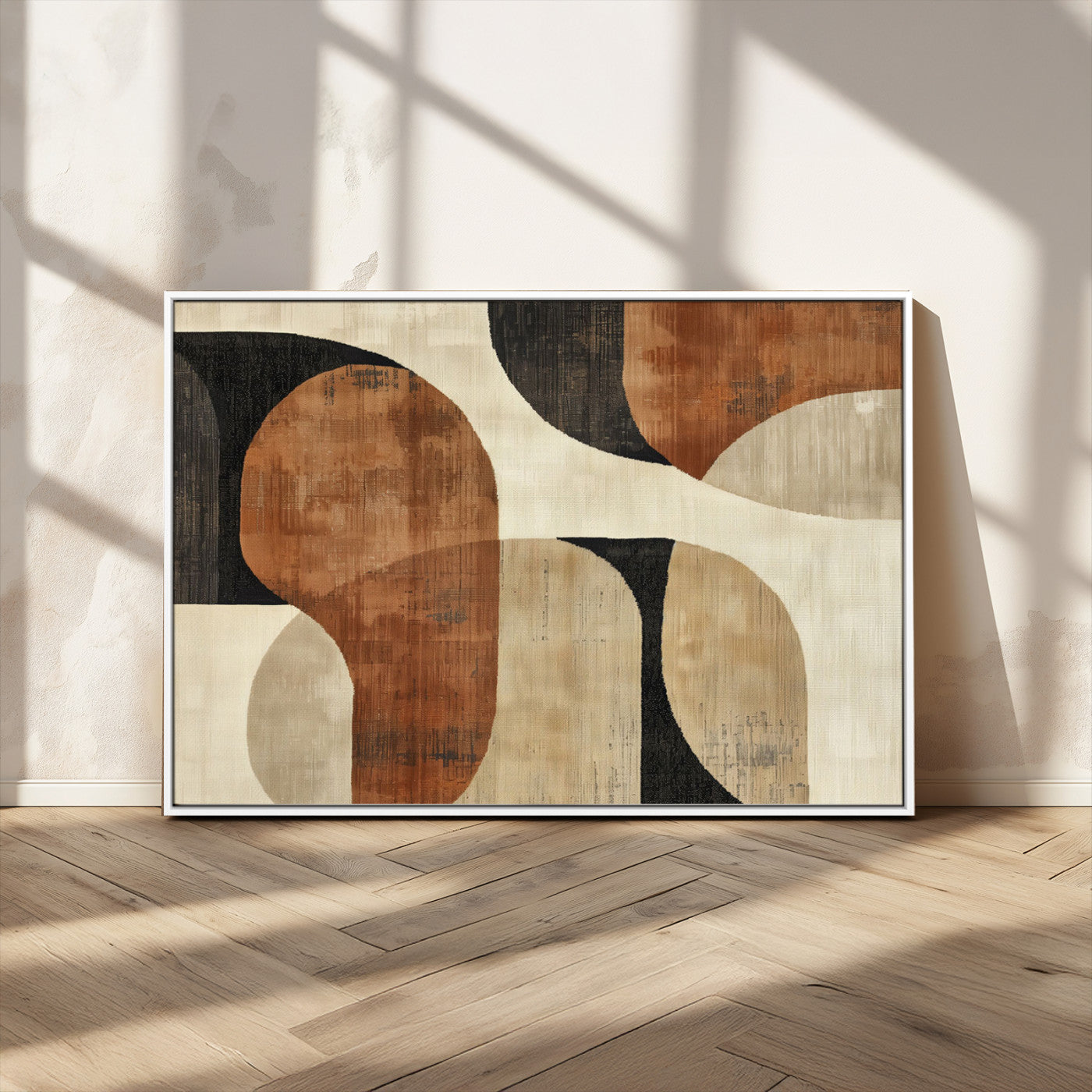 MGV-FC-36X24 - Wabi Sabi Abstract Wall Art Canvas Print | Large Minimalist Modern Geometric Wall Decor for Living