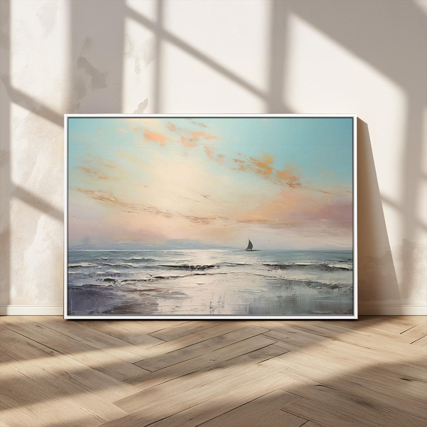 MGV-FC-36X24 - Abstract Ocean Wall Art -  Boat Wall Art Canvas Print
