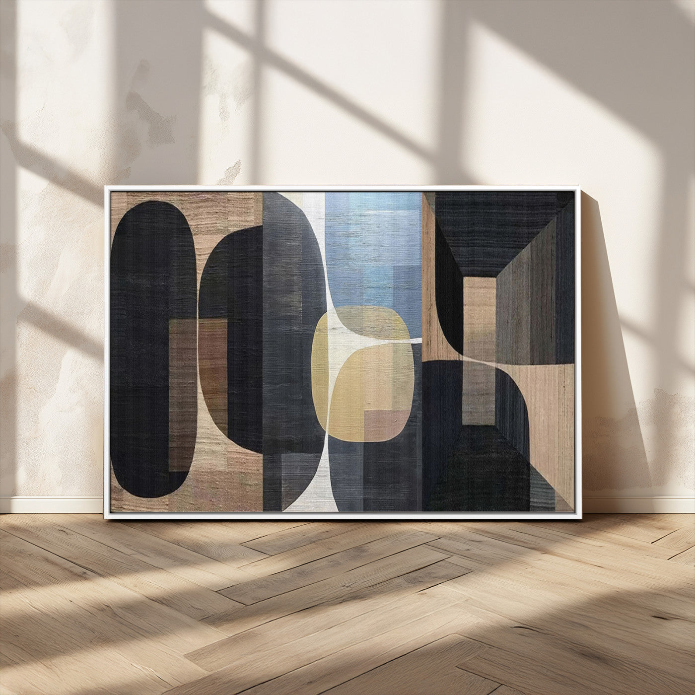 MGV-FC-36X24 - Minimalist Wabi Sabi Abstract Geometric Wall Art Canvas Print – Modern Minimalist Shapes – Ready to