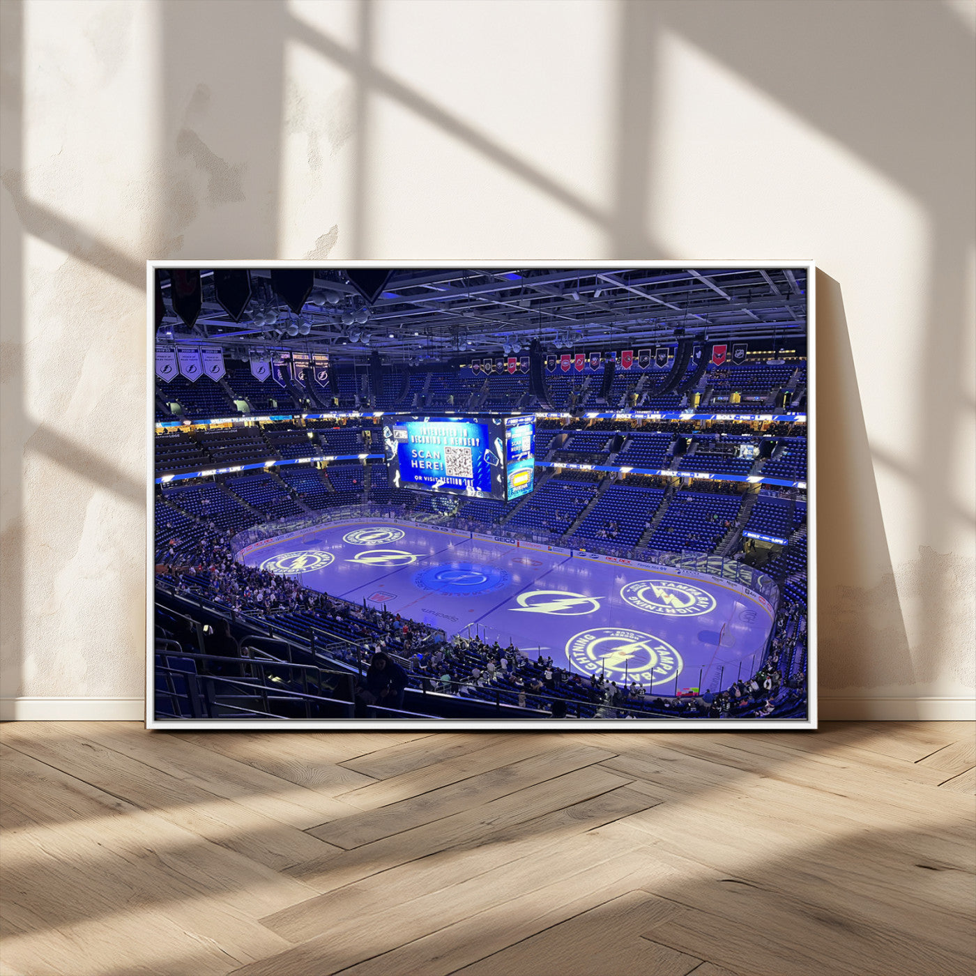 MGV-FC-36X24 - Amalie Arena Florida Wall Art Canvas Print - NHL Hockey Stadium Print Wall Art