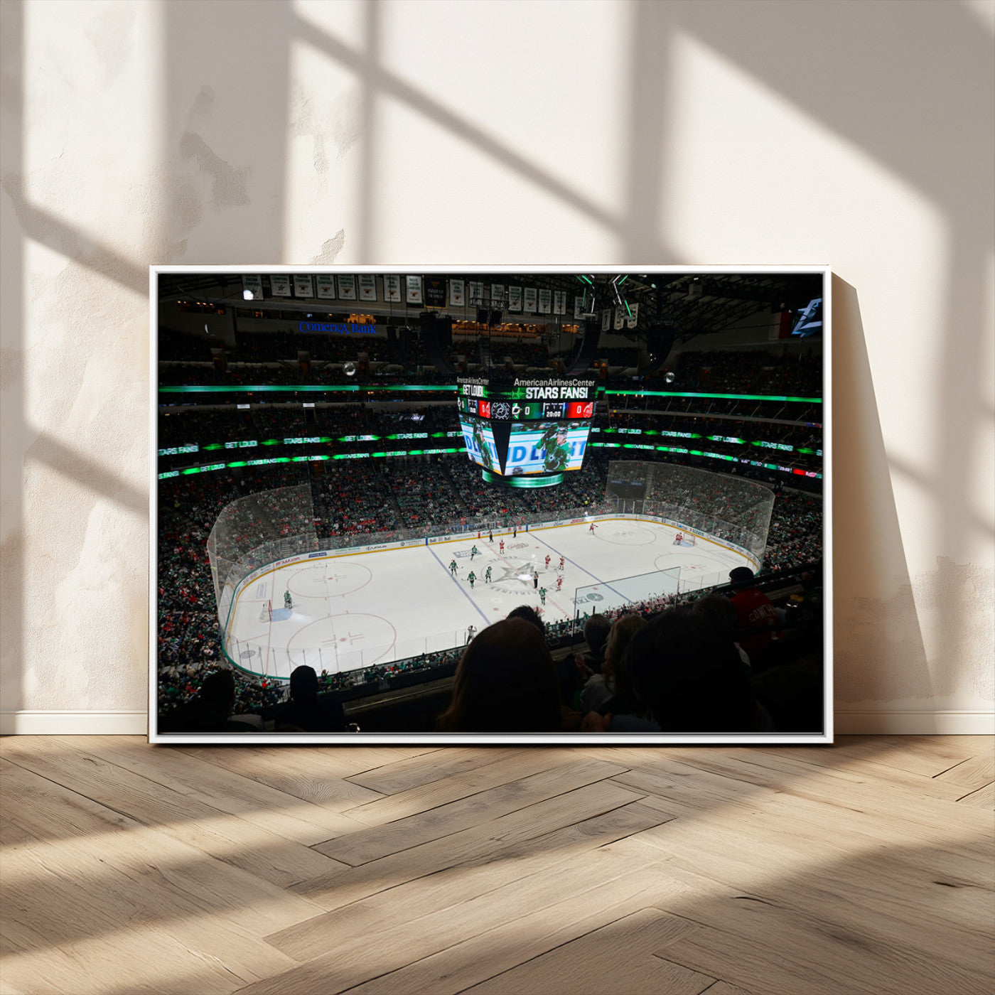 MGV-FC-36X24 - American Airlines Center Dallas Stars Wall Art Canvas Print - Dallas Hockey Arena Stadium Print