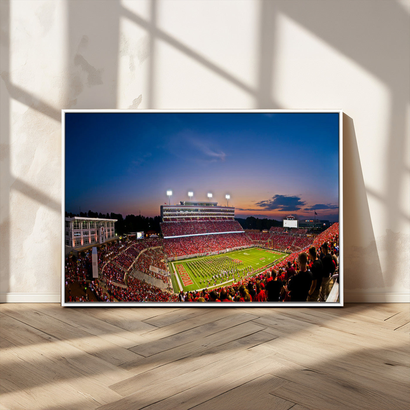 MGV-FC-36X24 - NC State Wolfpack Football Team Print - Raleigh Carter-Finley Stadium Wall Art Canvas Print