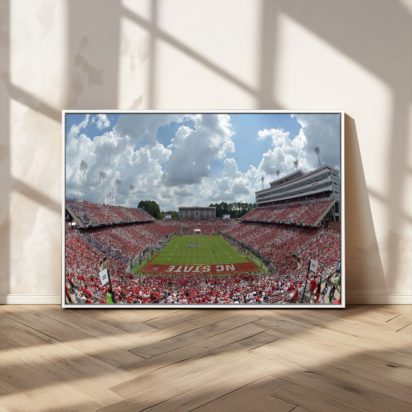 MGV-FC-36X24 - NC State Wolfpack Football Team Print Canvas- Raleigh Carter-Finley Stadium Wall Art Canvas Print