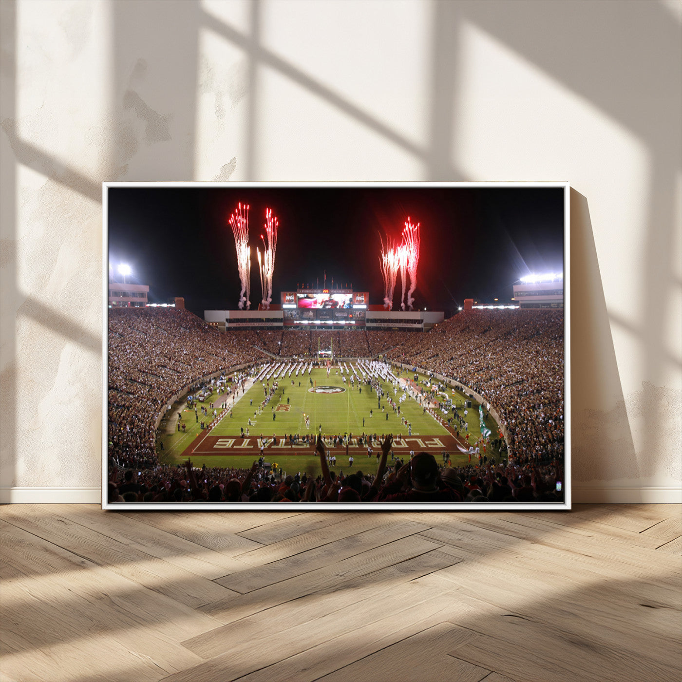 MGV-FC-36X24 - Framed Florida State Seminoles Football Team Print - Tallahassee Doak Campbell Stadium Wall Art
