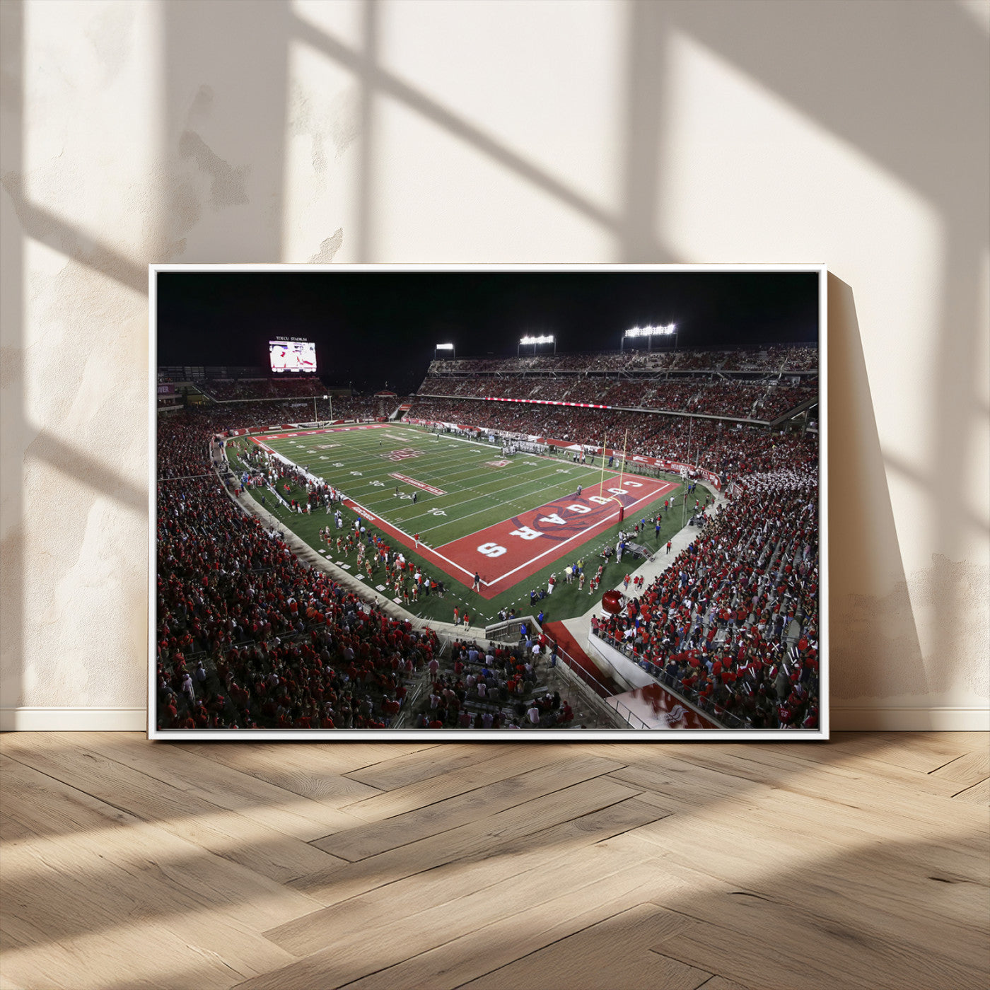 MGV-FC-36X24 - Houston Cougars Football Team Print - Houston TDECU Stadium Wall Art Canvas Print