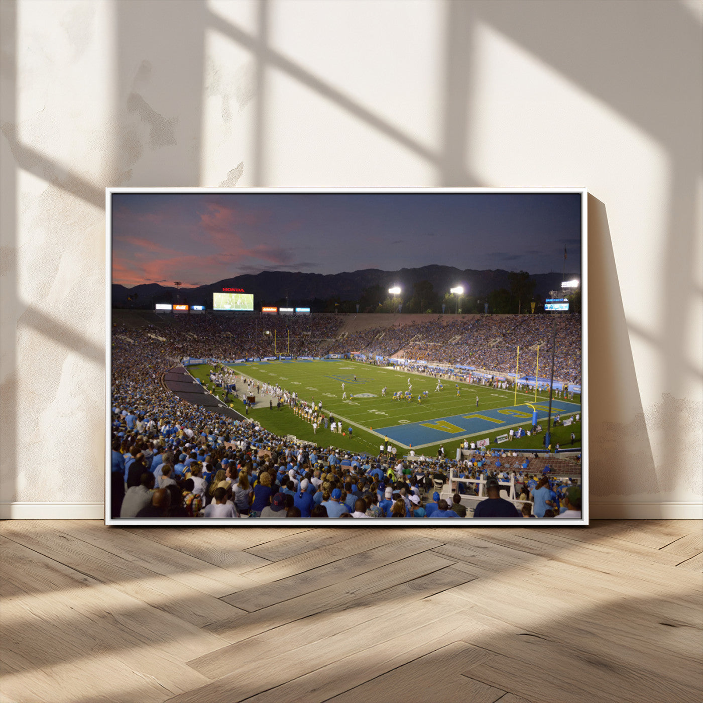 MGV-FC-36X24 - UCLA Bruins Football Team Print - Pasadena Rose Bowl Stadium Wall Art Canvas Print