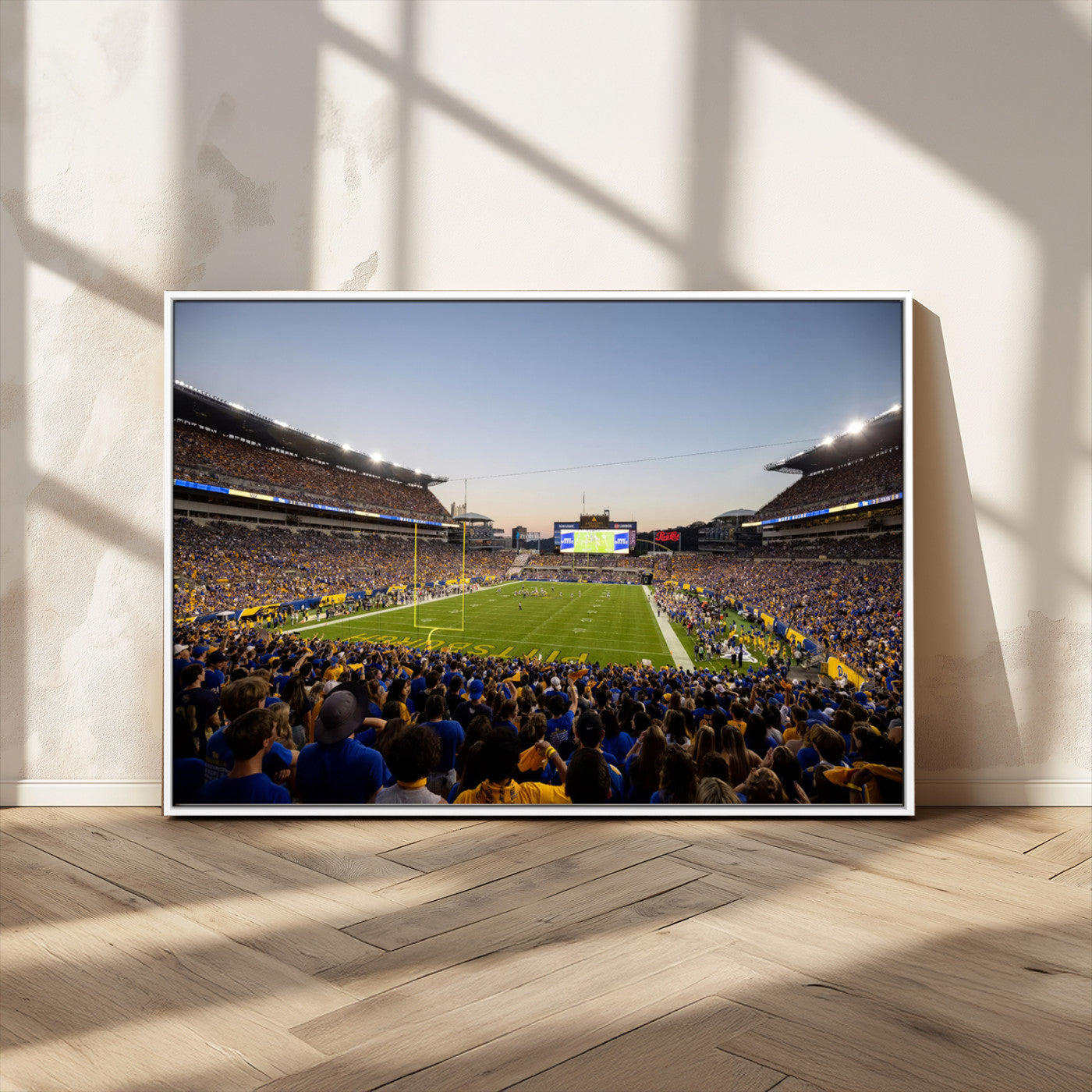 MGV-FC-36X24 - Pittsburgh Panthers Football Team Print - Pittsburgh Acrisure Stadium Wall Art Canvas Print