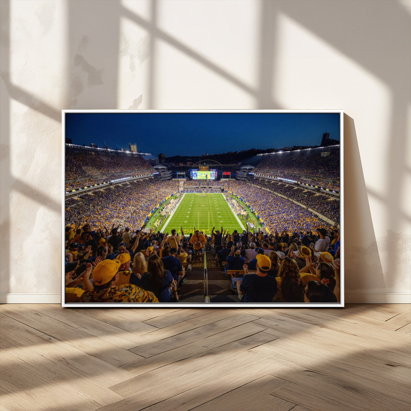 MGV-FC-36X24 - Pittsburgh Panthers Football Team Print - Pittsburgh Acrisure Stadium Wall Art Canvas Print