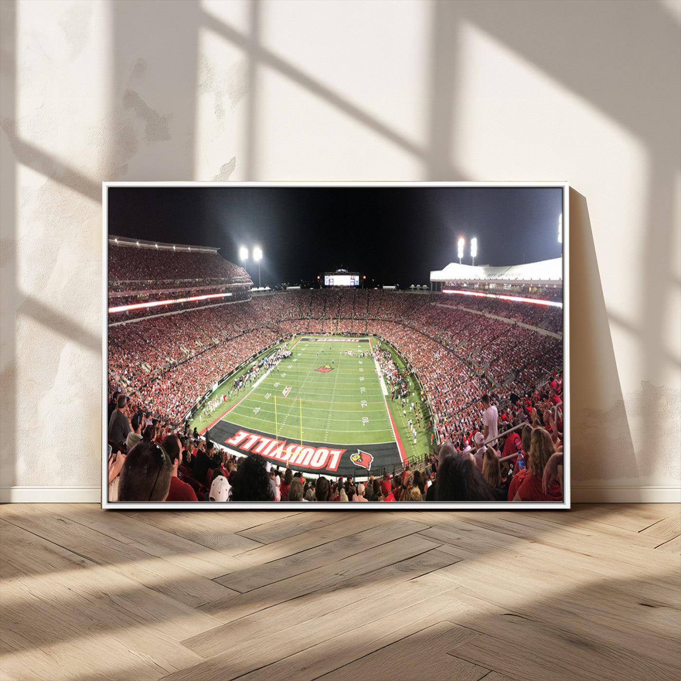 MGV-FC-36X24 - University of Louisville Cardinals Football Team Print - Louisville Cardinal Stadium Wall Art Canvas