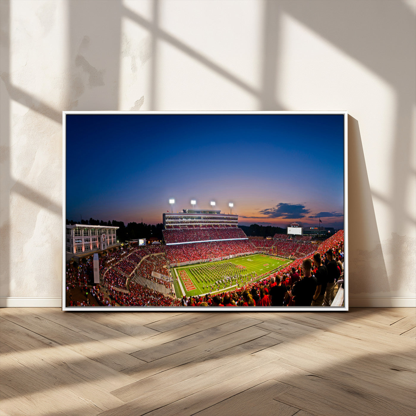 MGV-FC-36X24 - Wolfpack Football Team Wall Art Print - Raleigh Carter-Finley Stadium Wall Art Canvas Print