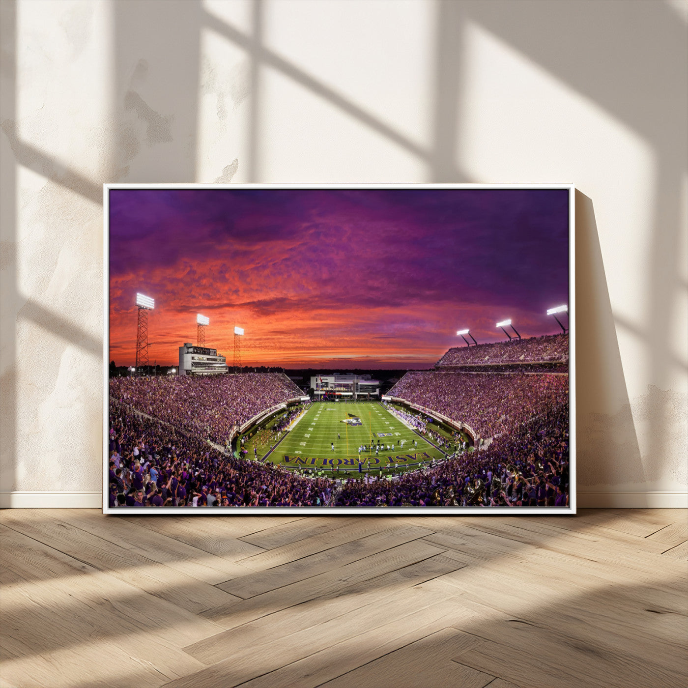 MGV-FC-36X24 - East Carolina University Pirates Football Print Canvas- Greenville Dowdy-Ficklen Stadium Wall Art