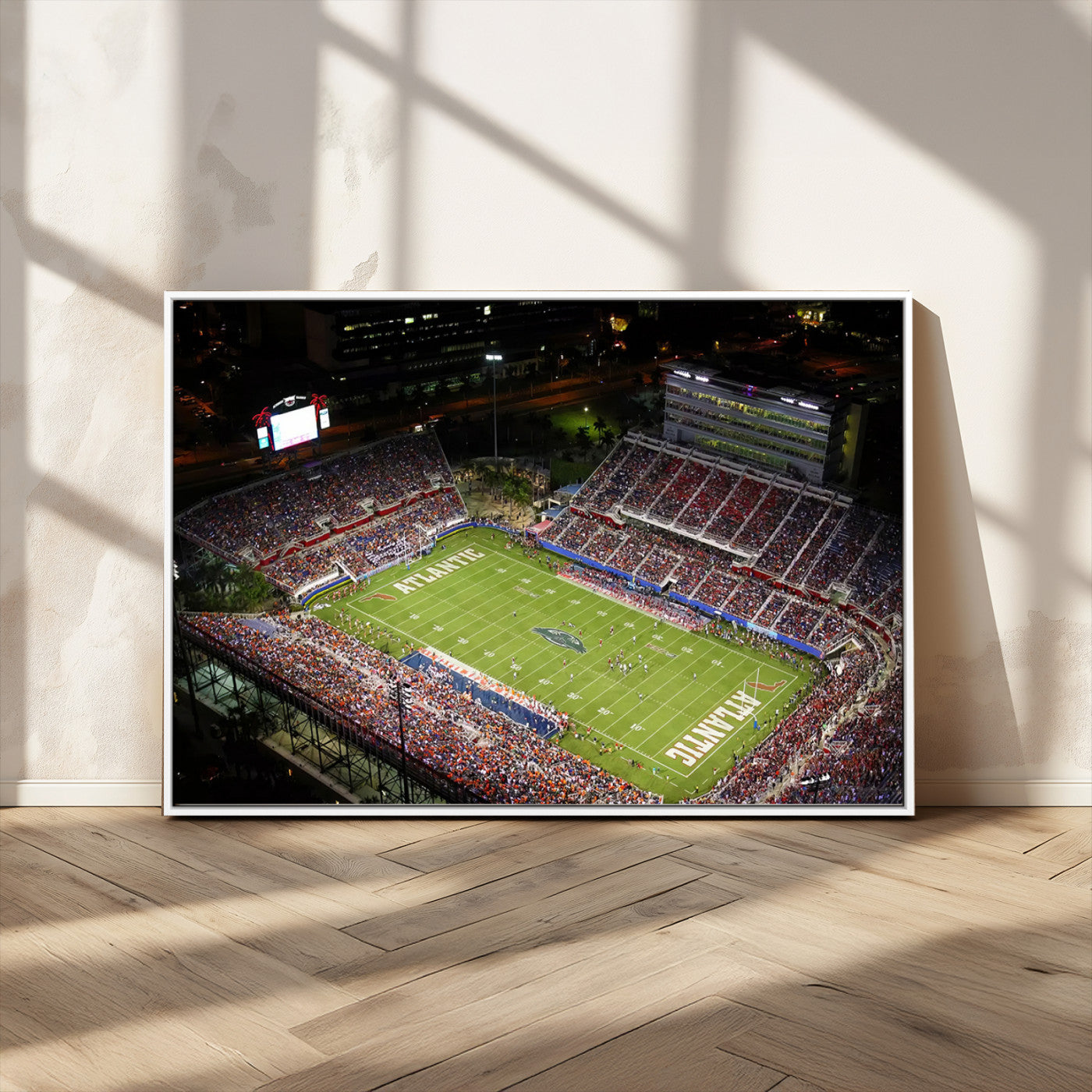MGV-FC-36X24 - Florida Atlantic University Owls Canvas Print, Football Team Print - Boca Raton FAU Stadium Wall Art