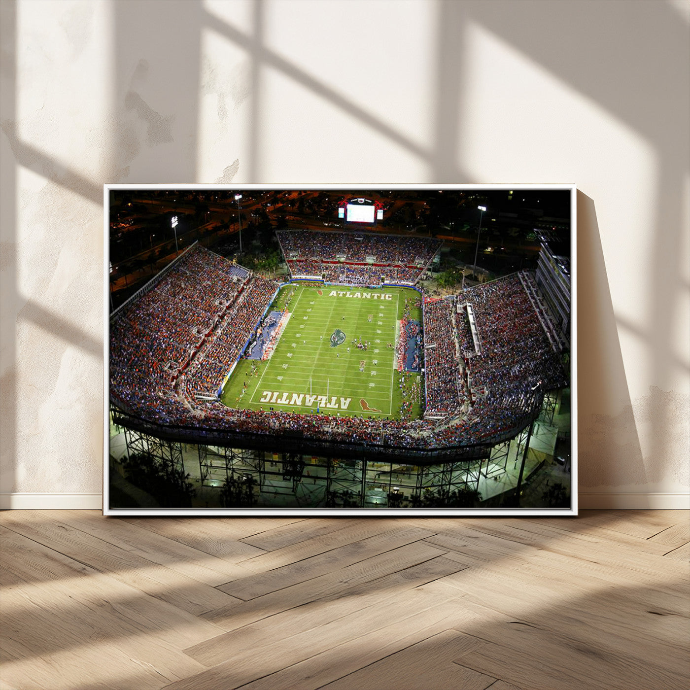 MGV-FC-36X24 - Florida Atlantic University Owls Football Team Print - Boca Raton FAU Stadium Wall Art Canvas Print