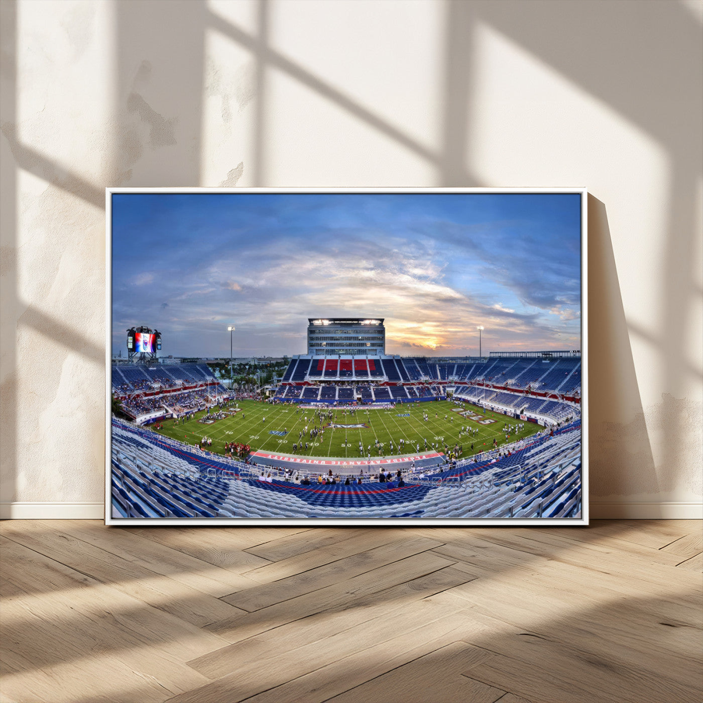 MGV-FC-36X24 - Florida Atlantic University Owls Football Team Print - Boca Raton FAU Stadium Wall Art Canvas Print