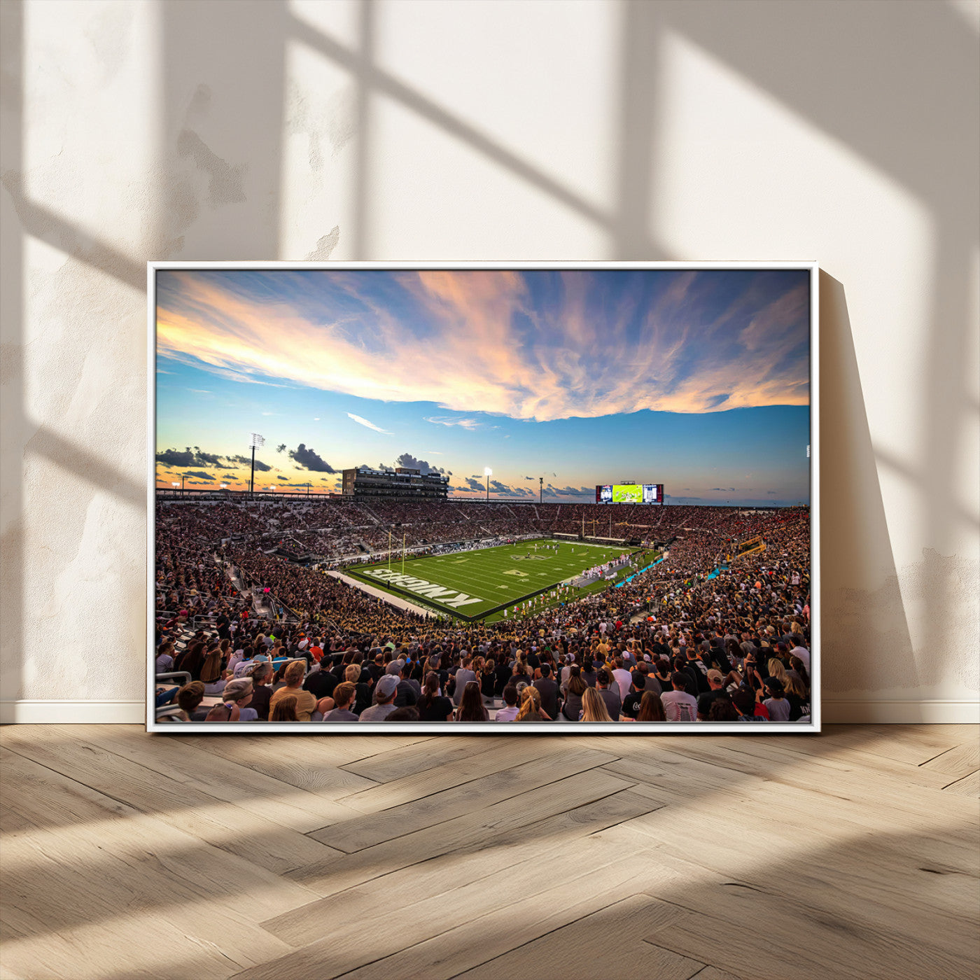 MGV-FC-36X24 - UCF Knights Football Team Print - Orlando FBC Mortgage Stadium Wall Art Canvas Print