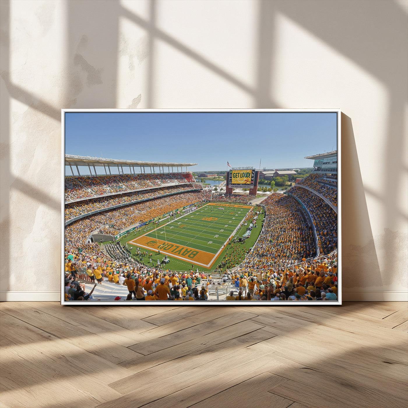 MGV-FC-36X24 - Baylor University Bears Football Team Print - Waco McLane Stadium Wall Art Canvas Print