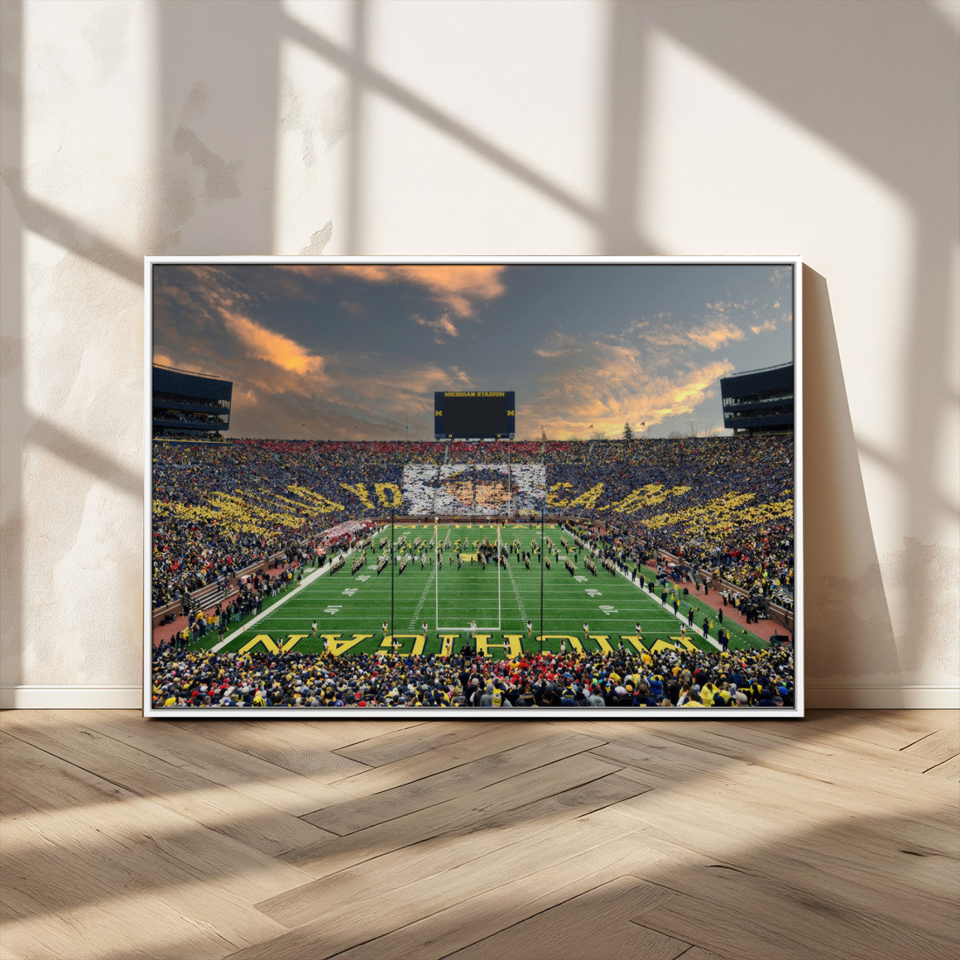 MGV-FC-36X24 - University of Michigan Wolverines Print Canvas, Football Team Print - Ann Arbor Michigan Stadium