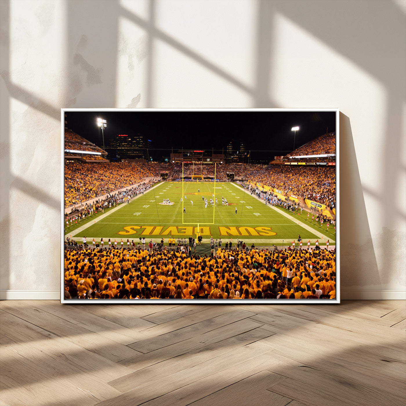MGV-FC-36X24 - ASU Sun Devils Football Team Print - Phoenix Mountain America Stadium Wall Art Canvas Print