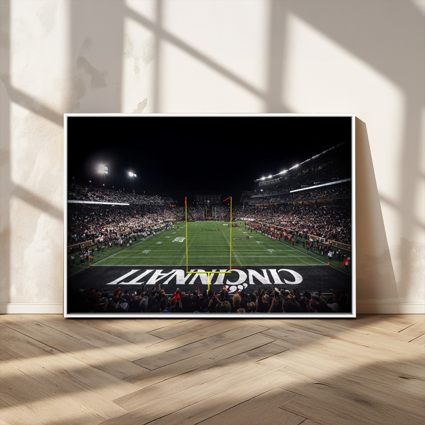 MGV-FC-36X24 - Cincinnati Bearcats Football Team Print - Nippert Stadium Wall Art Canvas Print