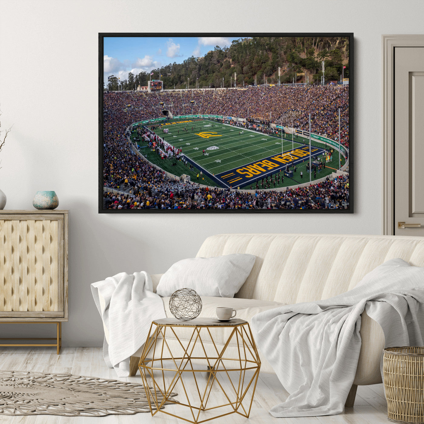 38054-MGV-CV-36X24-University of California Golden Bears Football Team Print - Berkeley California Memorial Stadium Art Canvas Print