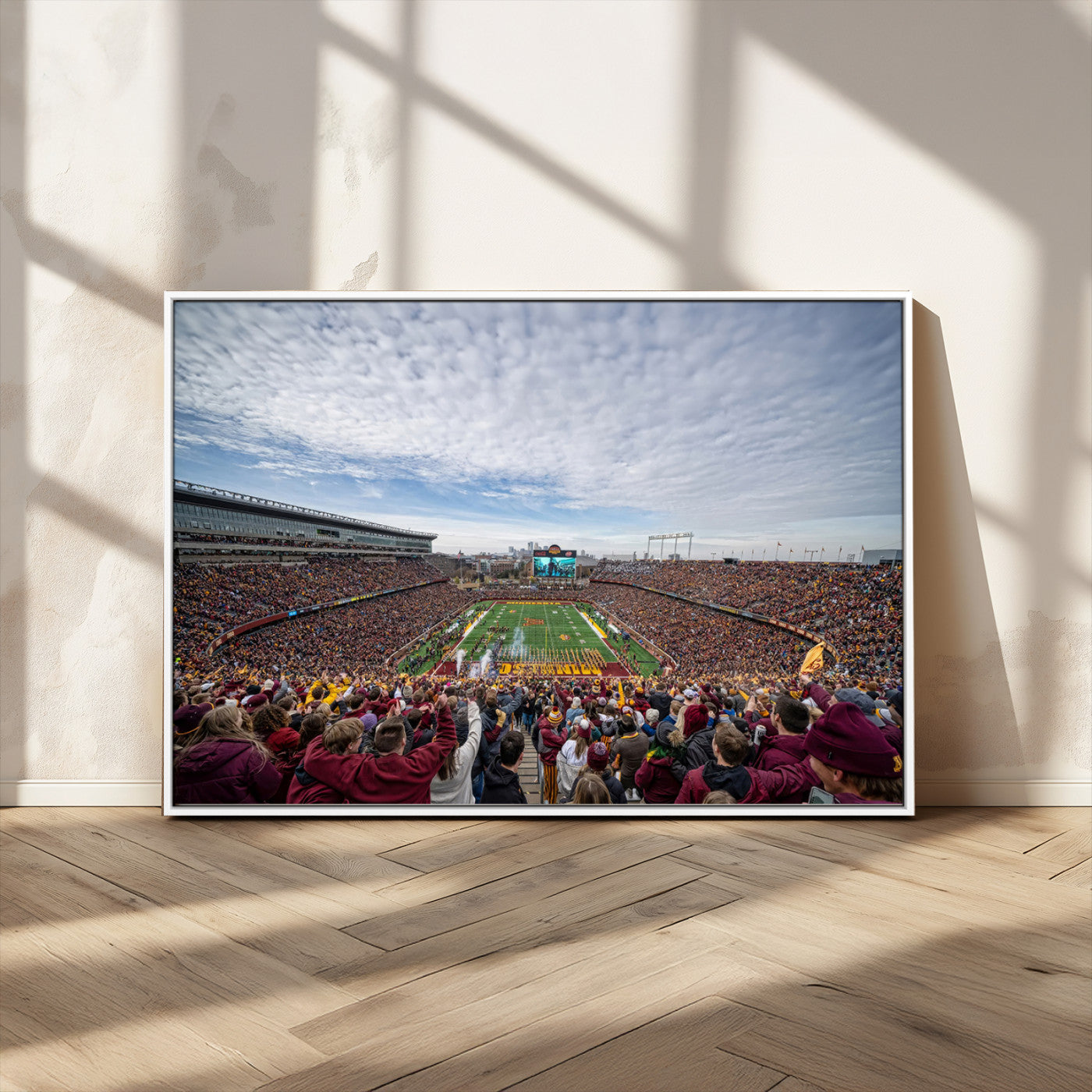 MGV-FC-36X24 - University of Minnesota Golden Gophers Football Team Print - Minneapolis Huntington Bank Stadium Art