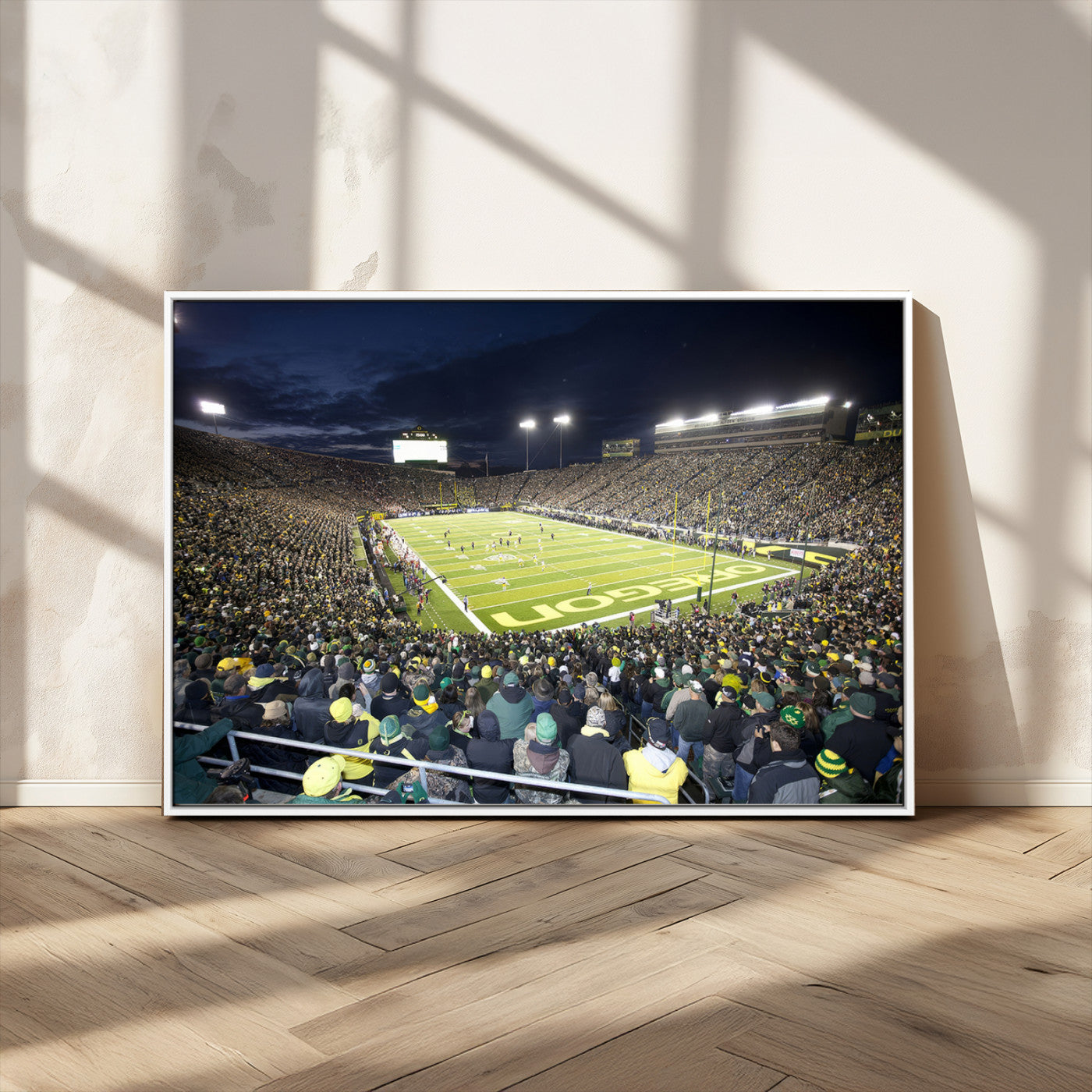 MGV-FC-36X24 - University of Oregon Ducks Football Team Print - Eugene Autzen Stadium Wall Art Canvas Print