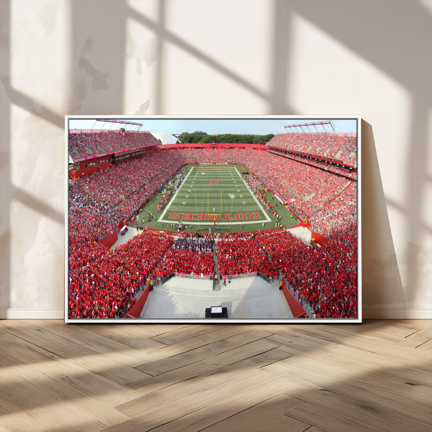 MGV-FC-36X24 - Rutgers Scarlet Knights Football Team Print - Piscataway SHI Stadium Wall Art Canvas Print