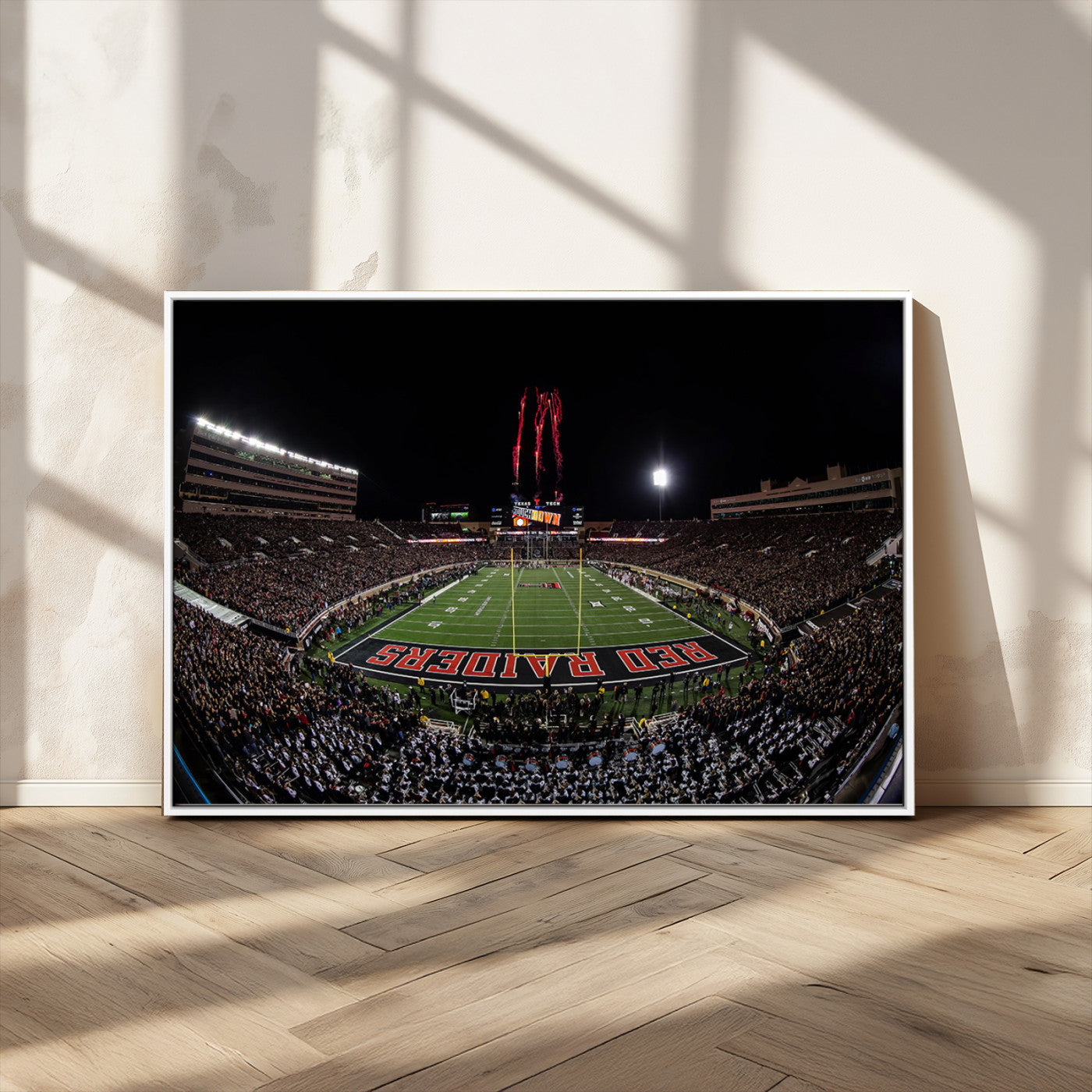 MGV-FC-36X24 - Framed Texas Tech Red Raiders Stadium Canvas, Texas Tech Red Raiders Football Team Print - Lubbock