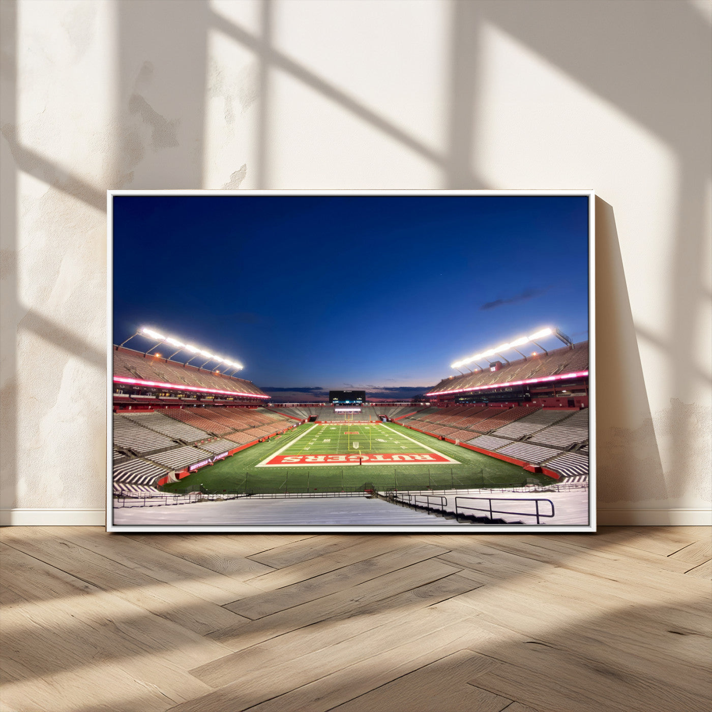 MGV-FC-36X24 - Rutgers Scarlet Knights Football Team Print - Piscataway SHI Stadium Wall Art Canvas Print