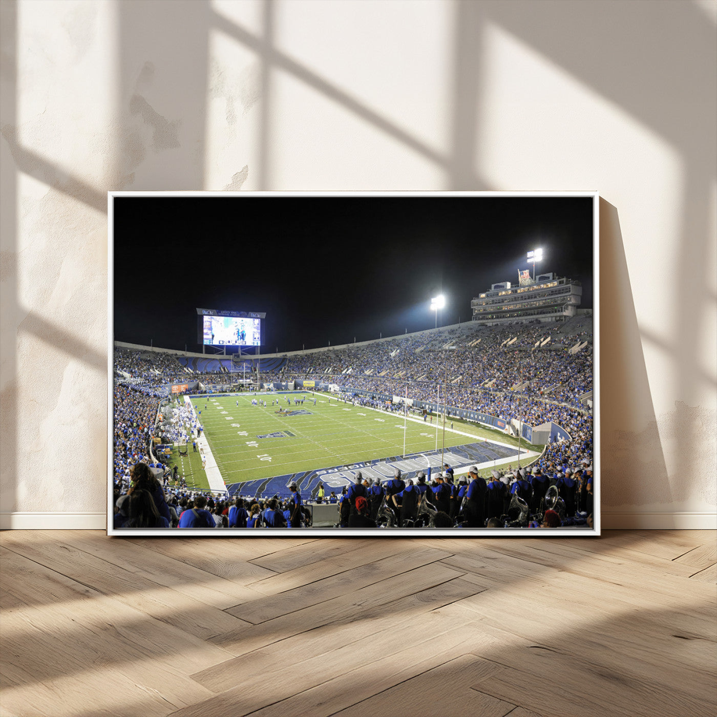 MGV-FC-36X24 - University of Memphis Tigers Football Team Print - Memphis Simmons Bank Liberty Stadium Wall Art