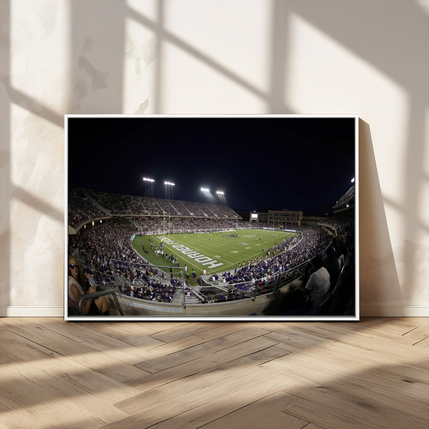 MGV-FC-36X24 - TCU Horned Frogs Football Team Print - Fort Worth Amon G. Carter Stadium Wall Art Canvas Print.