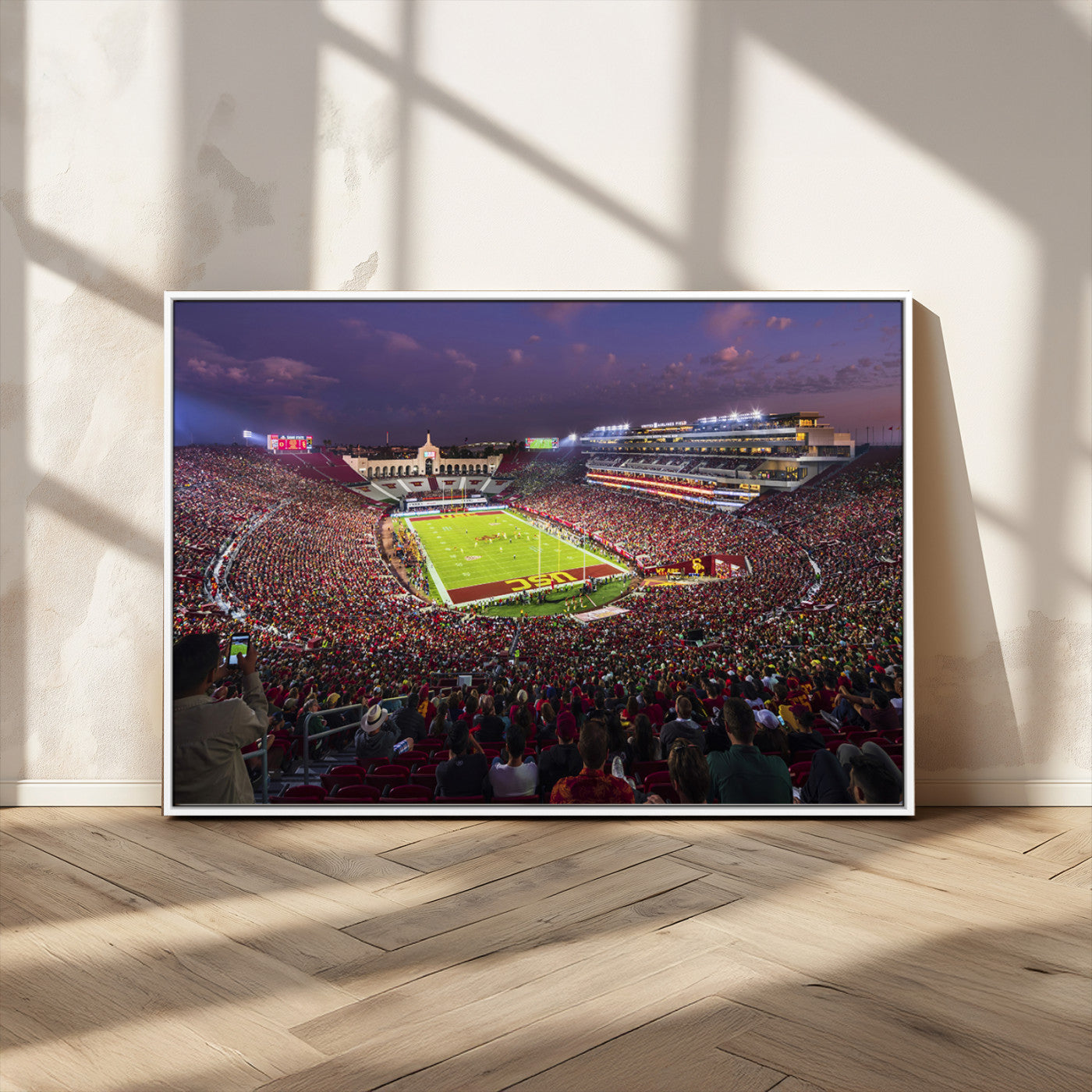 MGV-FC-36X24 - The University of Southern California USC Trojans Football Team Print - Los Angeles Memorial
