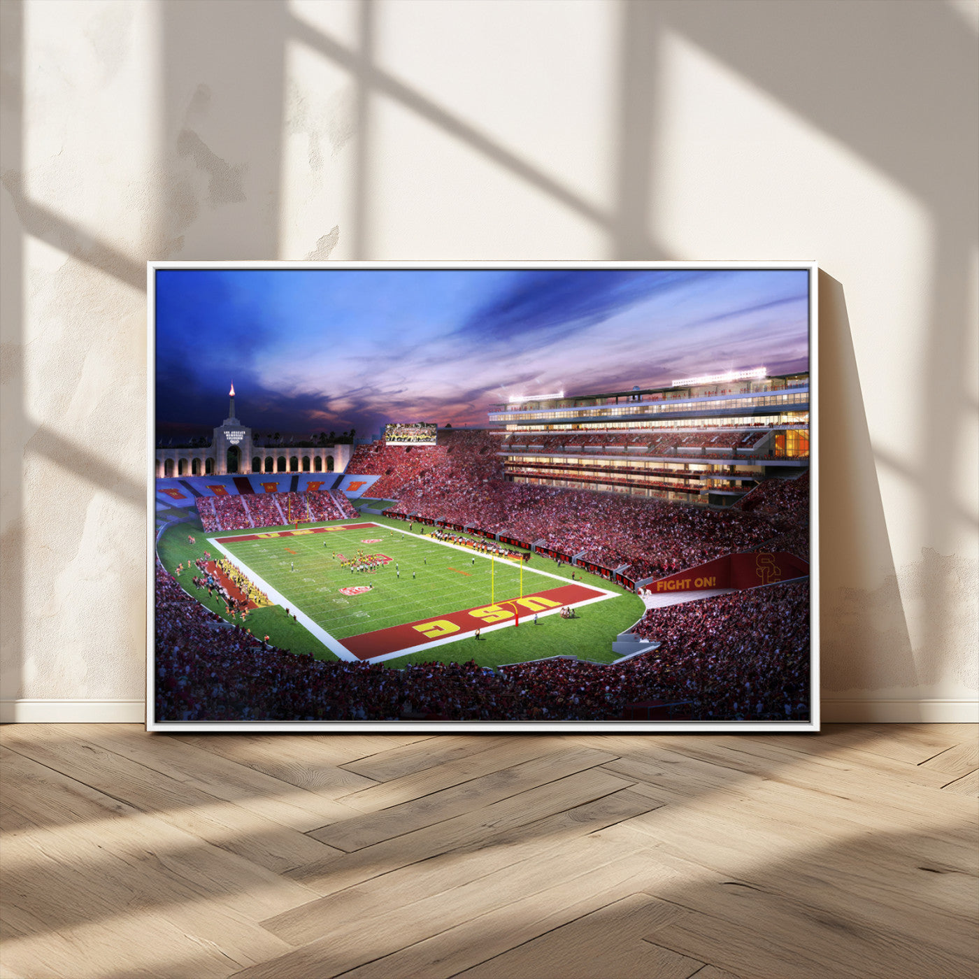 MGV-FC-36X24 - The University of Southern California USC Trojans Football Team Print - Los Angeles Memorial