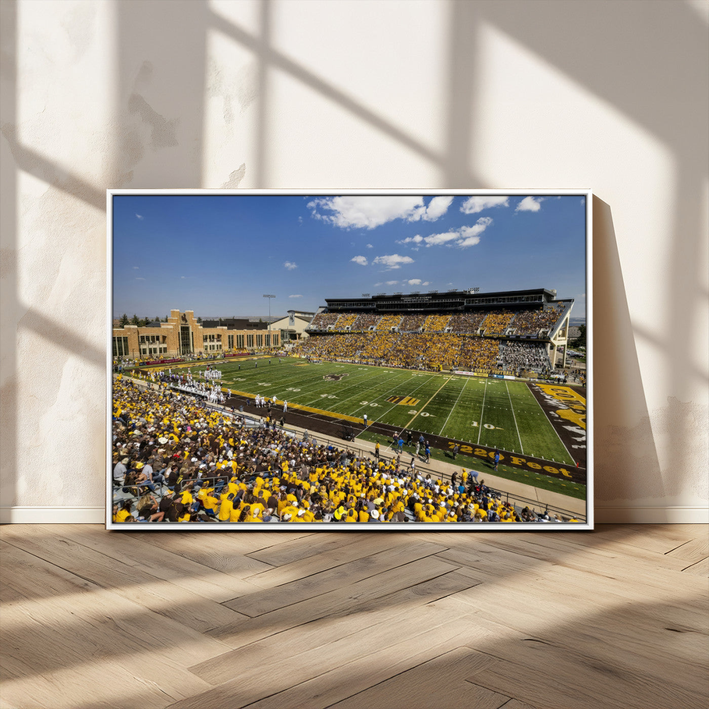 MGV-FC-36X24 - University of Wyoming Cowboys Football Team Print - Laramie Jonah Field War Memorial Stadium Wall